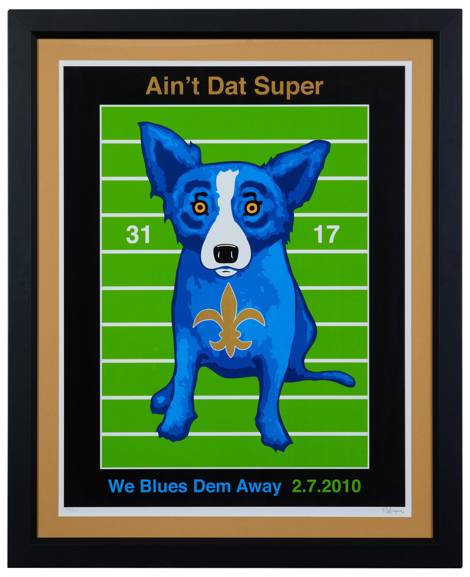 George Rodrigue (American/Louisiana, 1944-2013), "Ain't Dat Super, We Blues Dem Away," 2010, Sight- (1 of 5)
