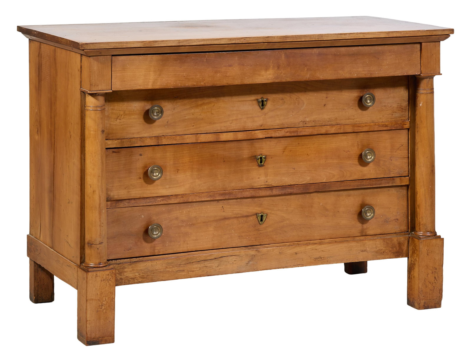 French Empire Style Cherry Commode, mid 19th c., H.- 36 3/4 in., W.- 51 3/8 in., D.- 24 1/4 in. (1 of 1)
