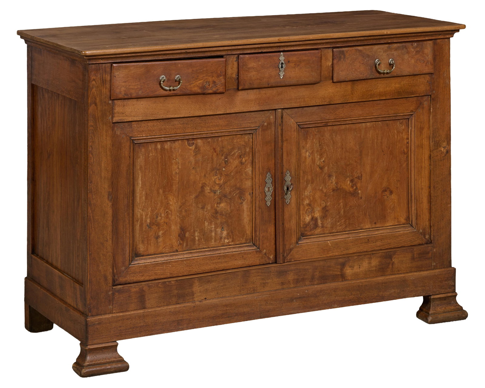 French Louis Philippe Walnut Sideboard, mid 19th c., H.- 38 1/4 in., W>- 55 3/4 in., D.- 24 in. (1 of 1)