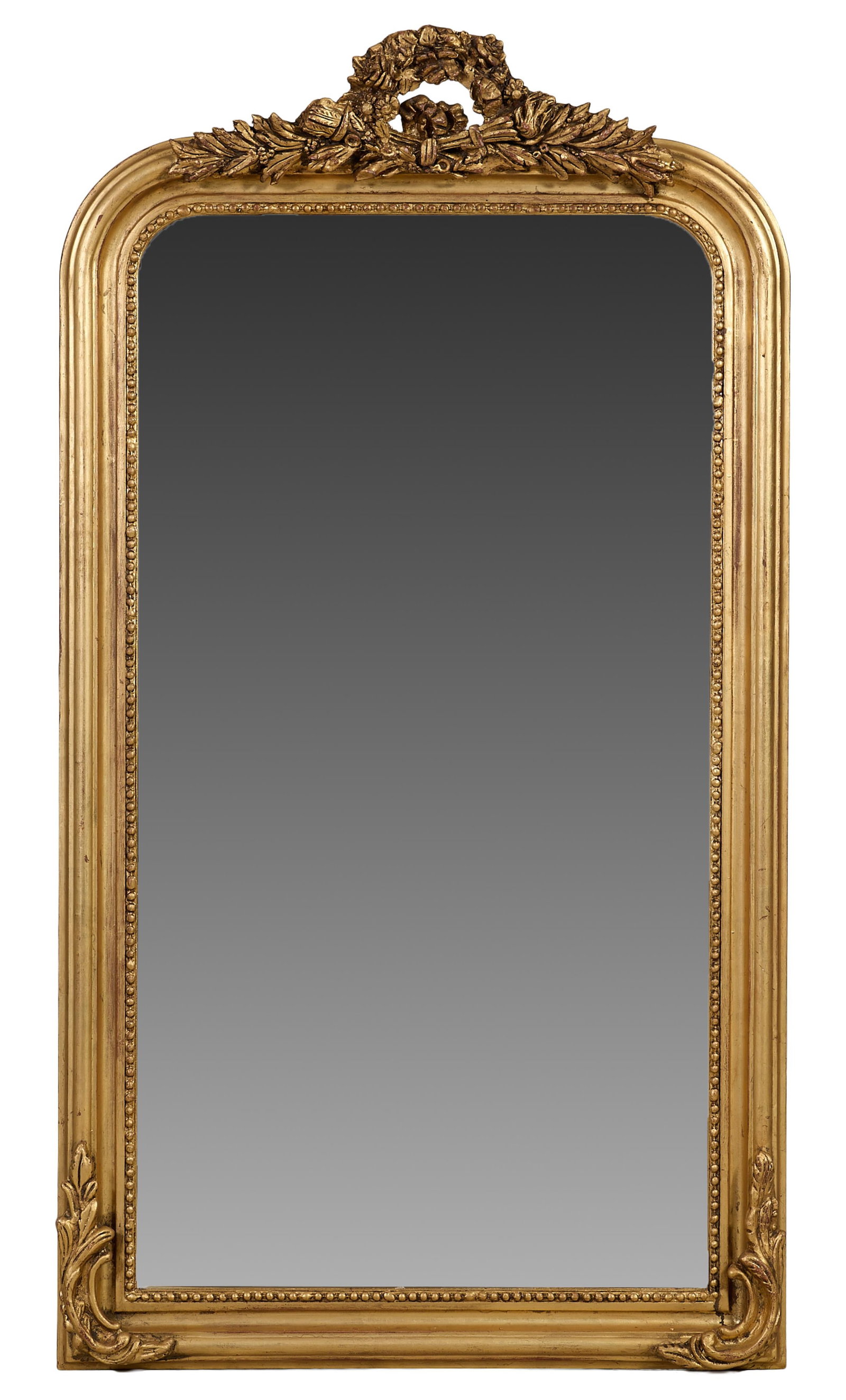 Louis Phillipe Style Overmantel Mirror, 21st c., H.- 65 1/2 in., W.- 36 in. (1 of 1)