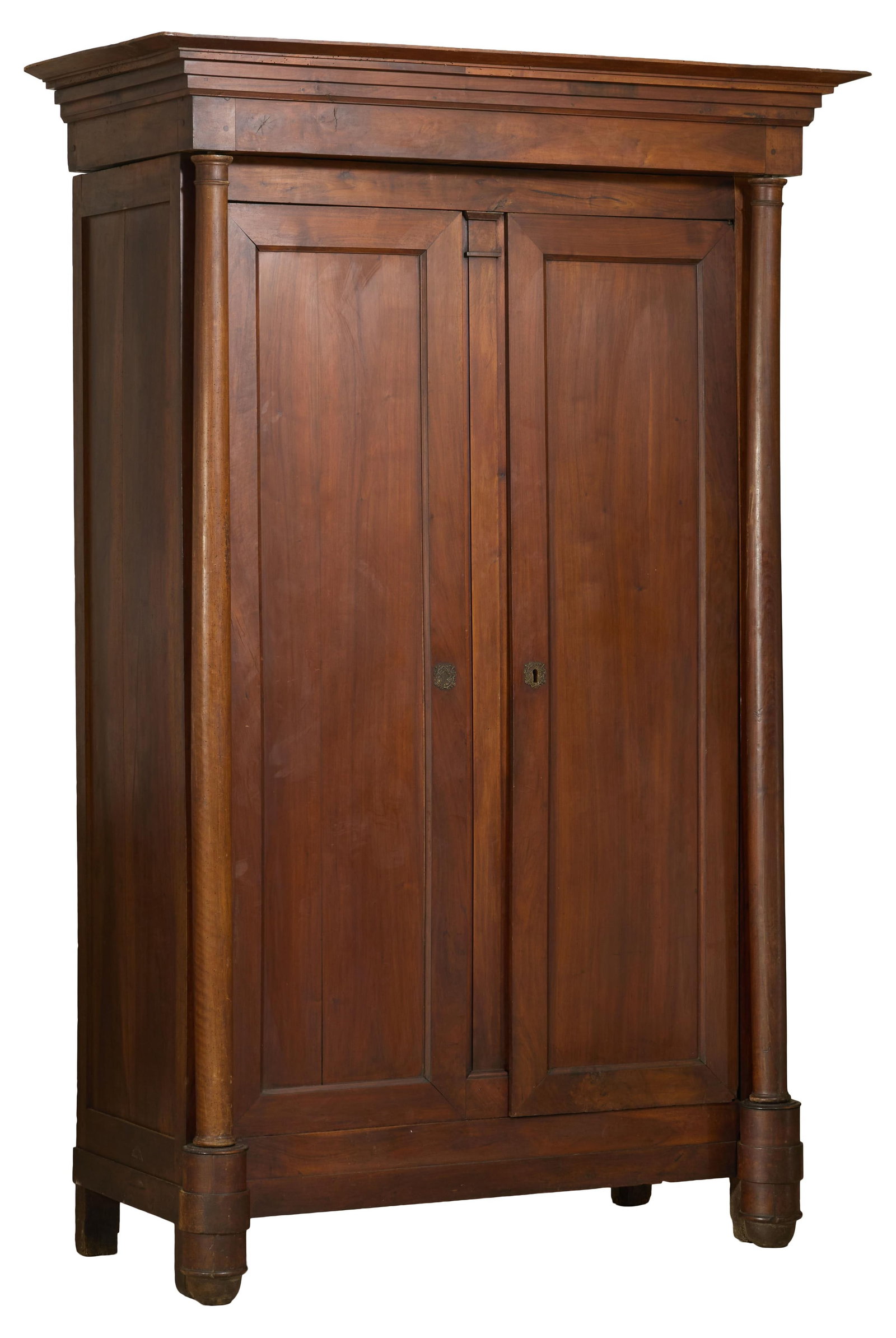 French Empire Walnut Armoire, mid 19th c., H.- 102 in., W.- 66 in., D.- 32 1/2 in. (1 of 1)