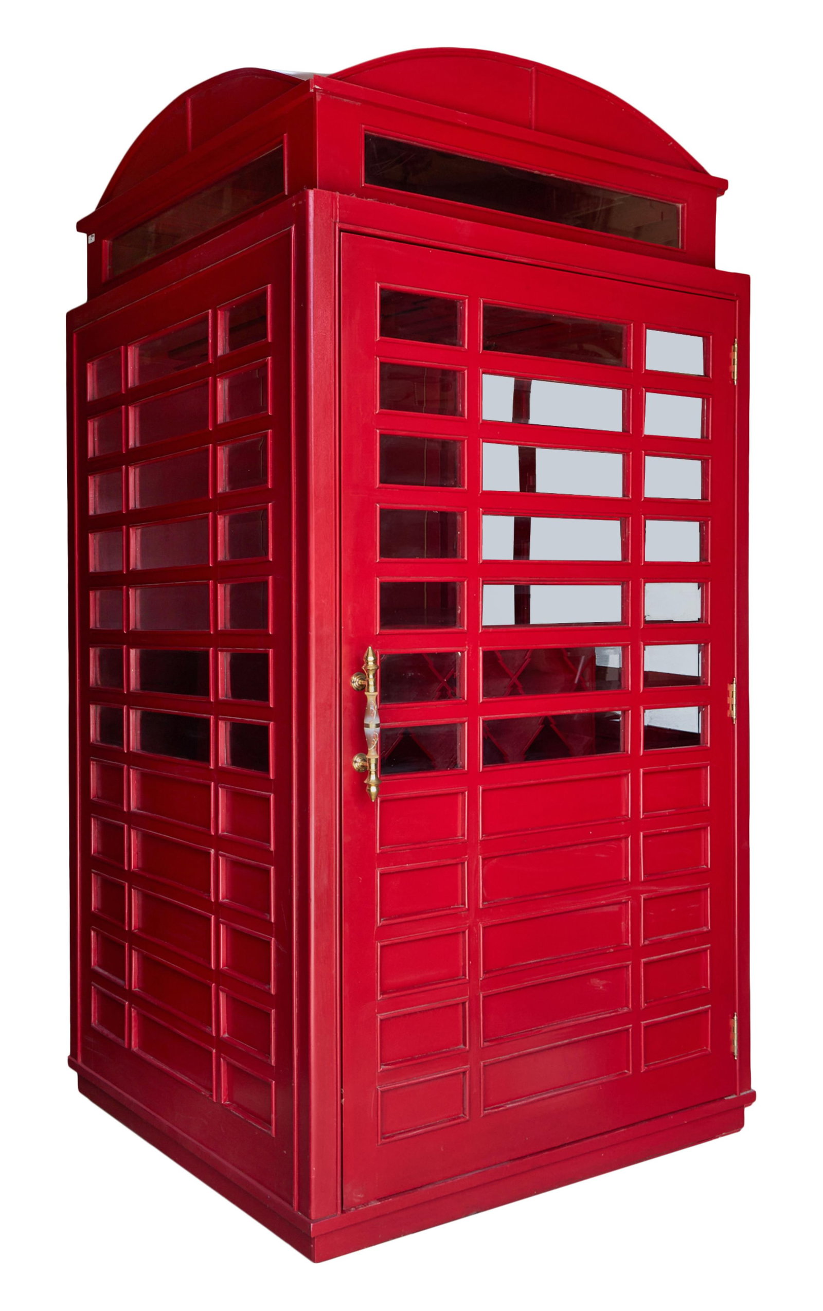 Reproduction British K-6 Kiosk "Telephone Booth" Wine Bar, late 20th c., H.- 102 in., W.- 48 in., (1 of 5)