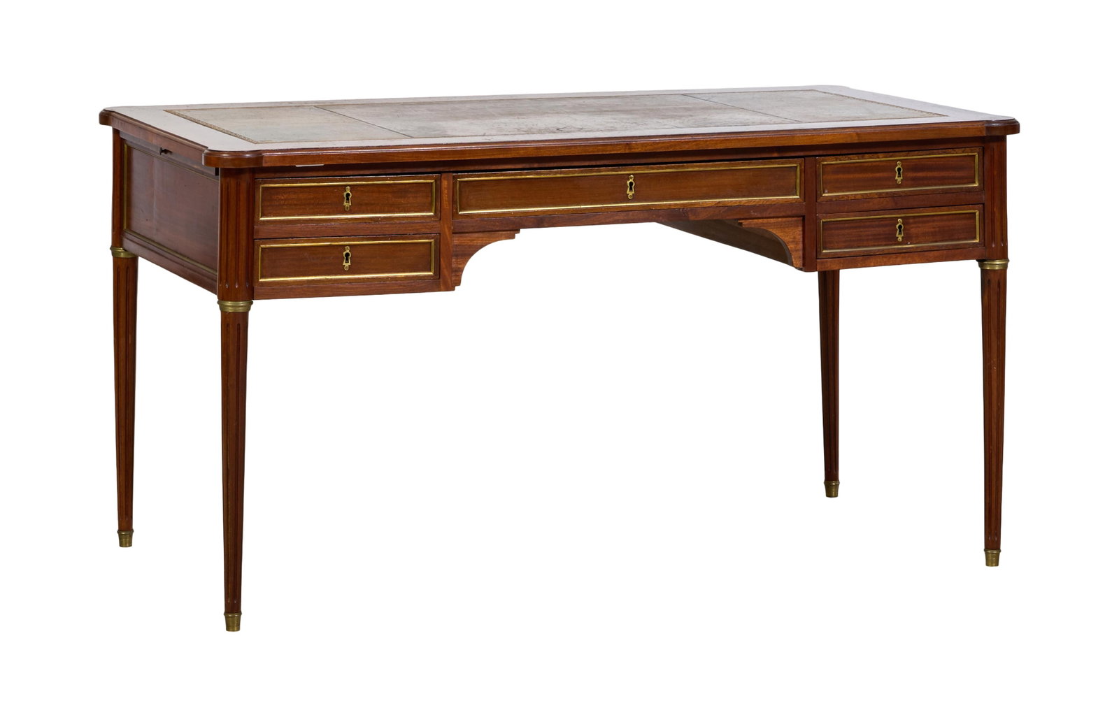 French Louis XVI Writing Desk, mid 20th c., H.- 29 1/2 in., W.- 57 1/4 in., D.- 29 5/8 in. (1 of 1)