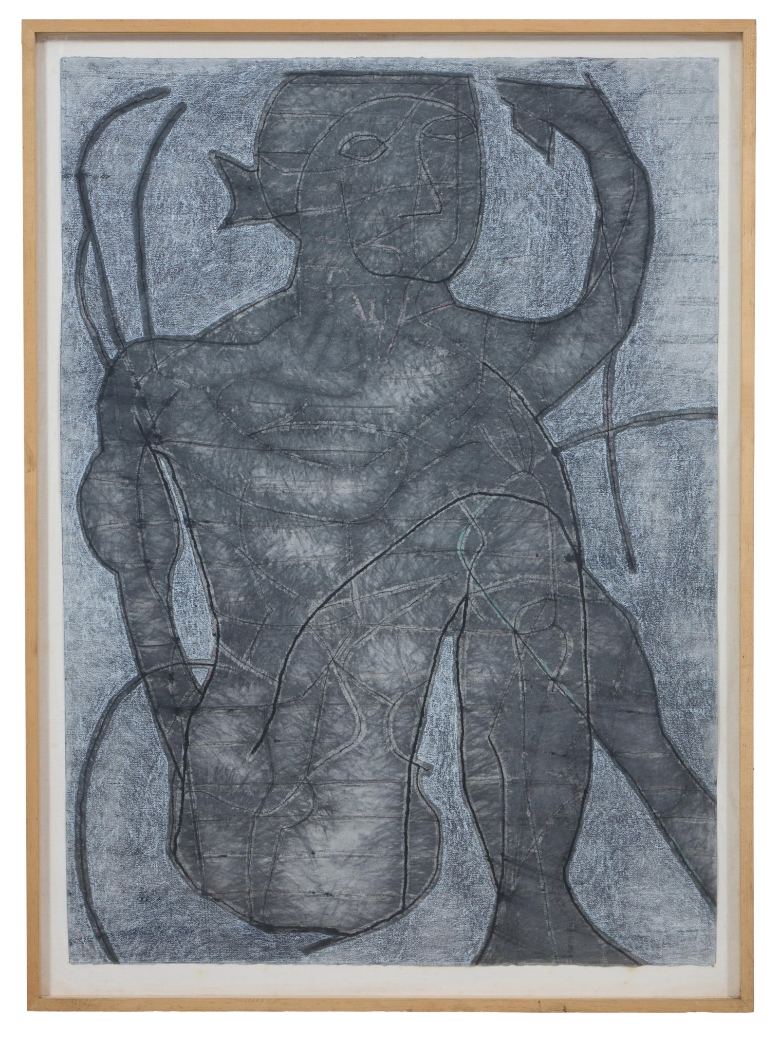Edward R. Whiteman (American/Louisiana, b.1938), "Seated Figure," 1993, Sight- H.- 54 in., W.- 40 (1 of 4)