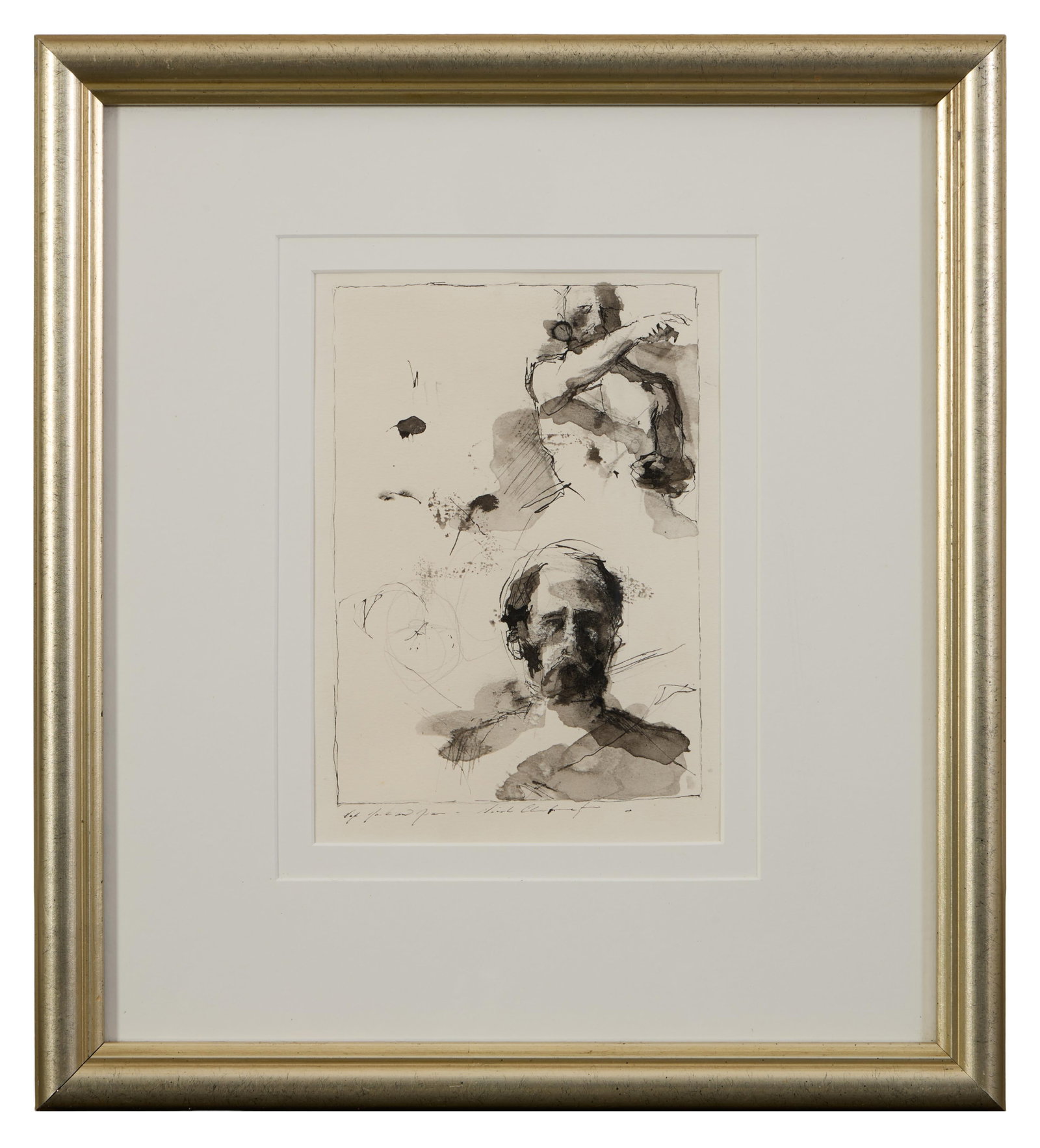 Nicole Charbonnet (American/Louisiana, b. 1966), "Study of a Man," Sight- H.- 8 in., W.- 5 5/8 in., (1 of 4)