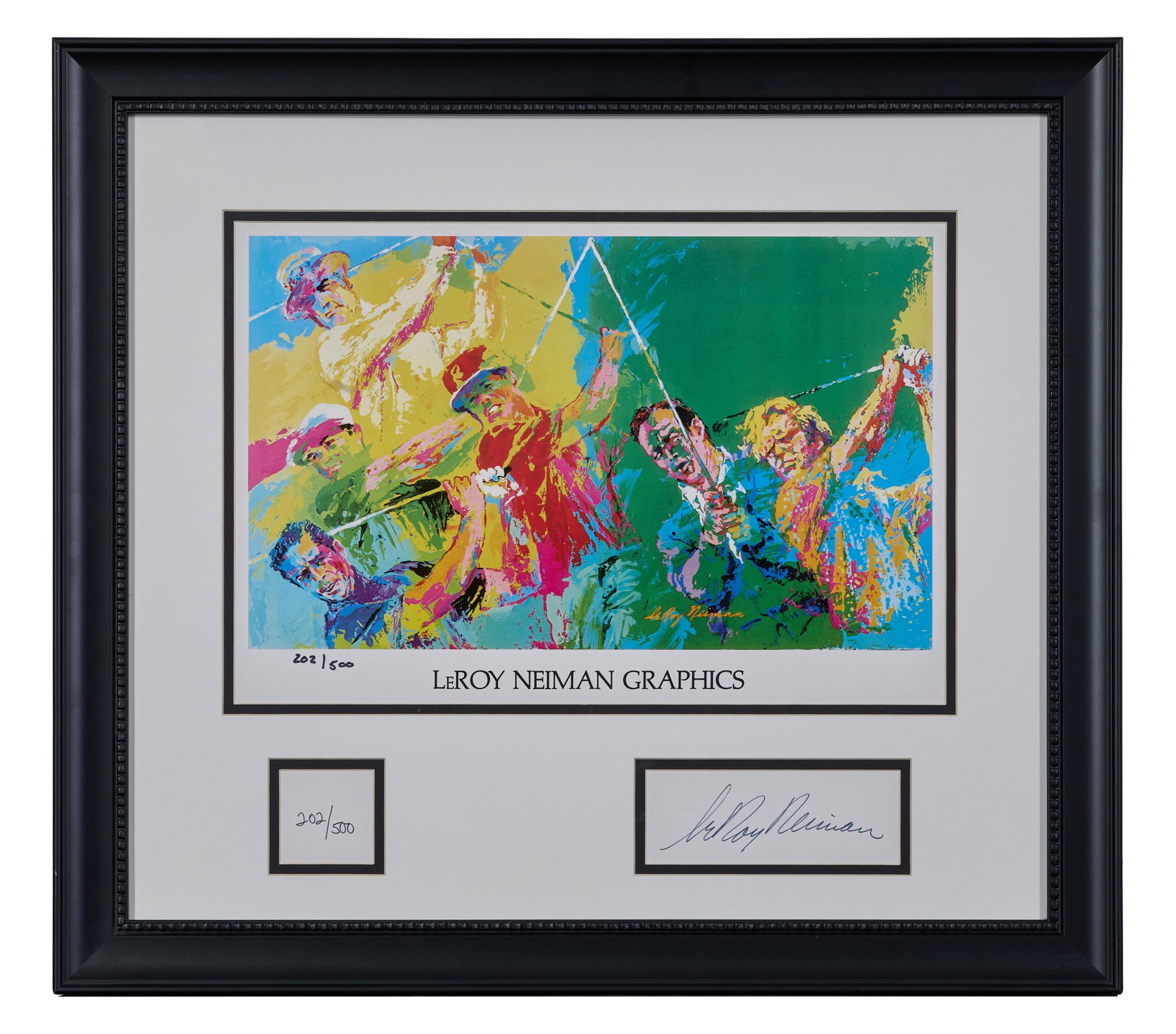 LeRoy Neiman (American, 1921-2012), "Golf Champions Arnold Palmer, Jack Nicklaus, Sam Snead, Ben (1 of 6)
