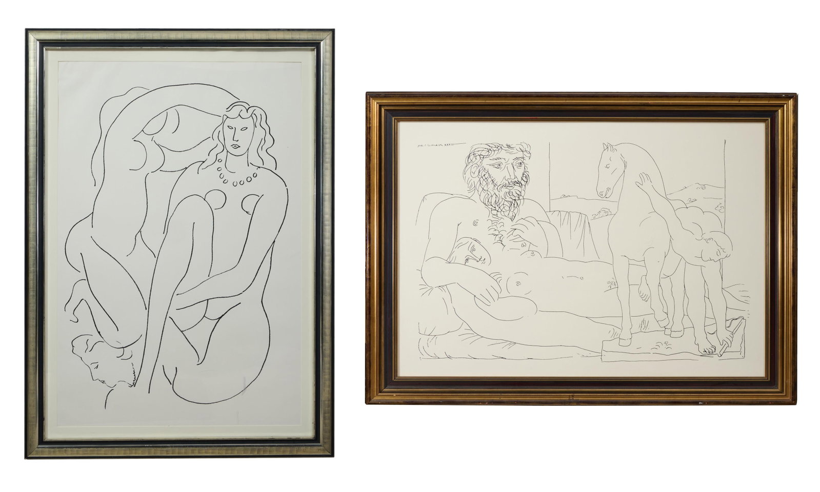 After Pablo Picasso (Spanish/Paris, 1881-1973), "Le Repos du Sculpteur devant le Jeune Cavalier,"... (1 of 9)