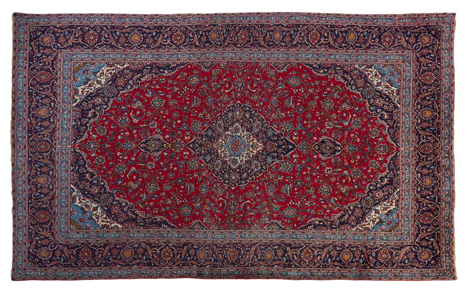 Persian Keshan Carpet, 9' 4 x 13' 6. (1 of 2)