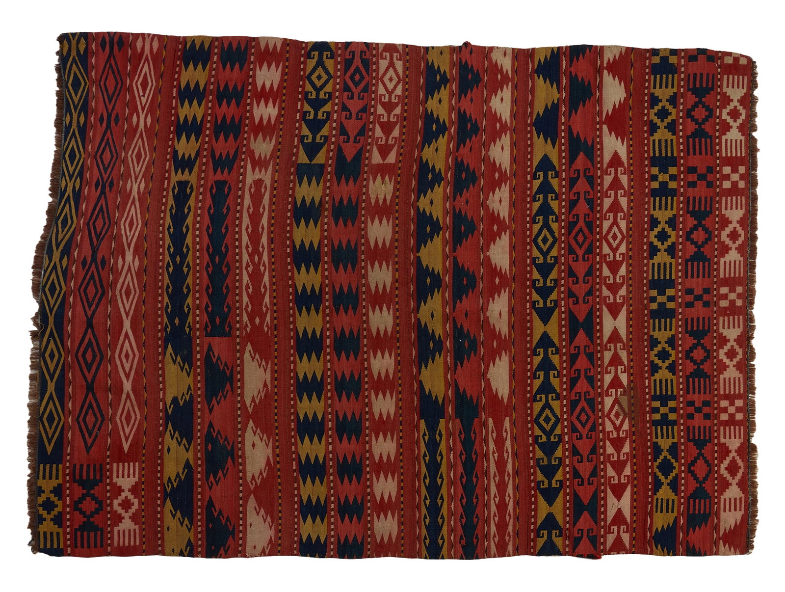 Central Asian Tribal Uzbek Carpet, c. 1900, 4' 2 x 5' 9. (1 of 2)