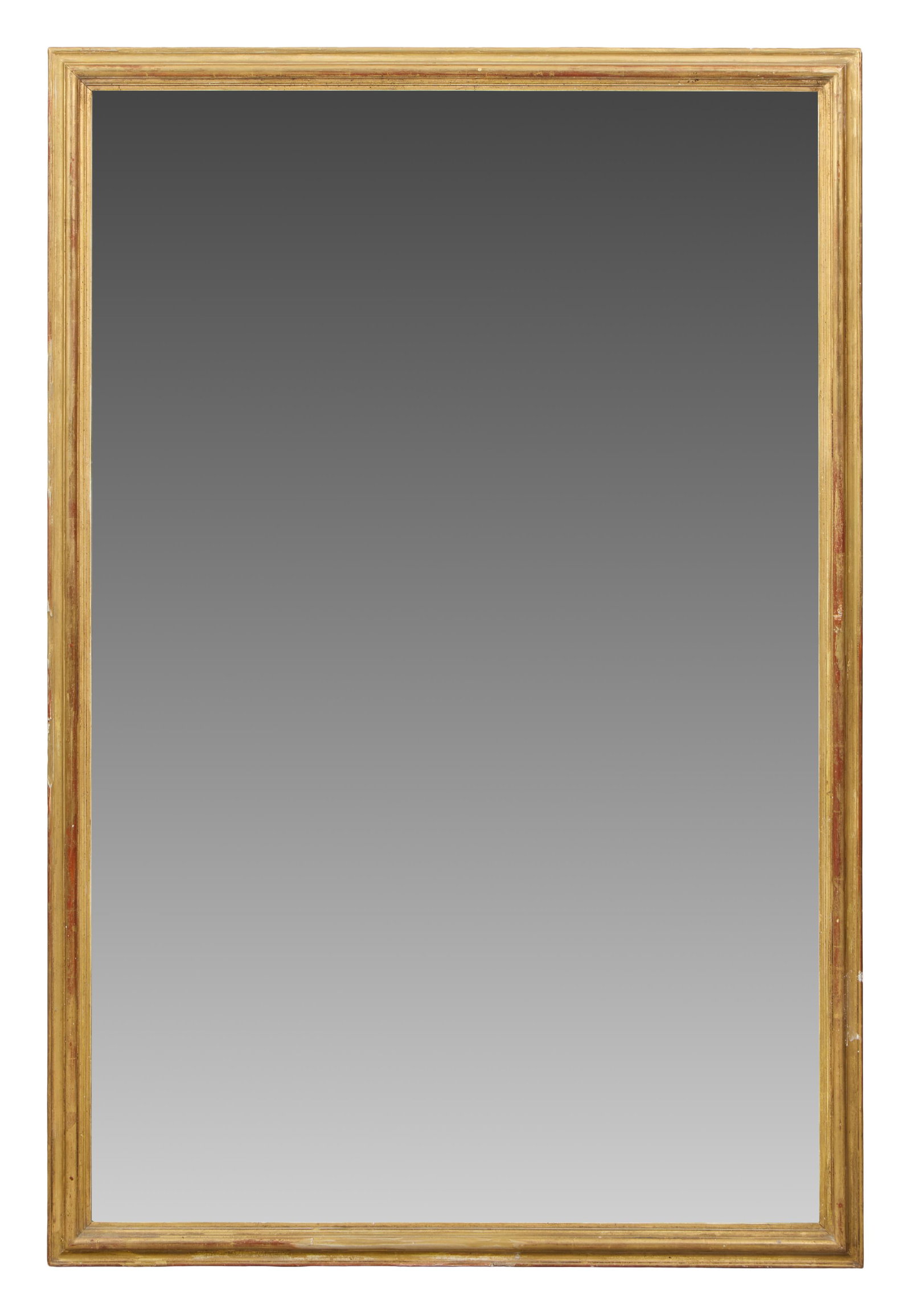 French Louis Philippe Giltwood Overmantel Mirror, mid 19th c., H.- 57 1/2 in., W.- 38 1/4 in., D.- 1 (1 of 1)