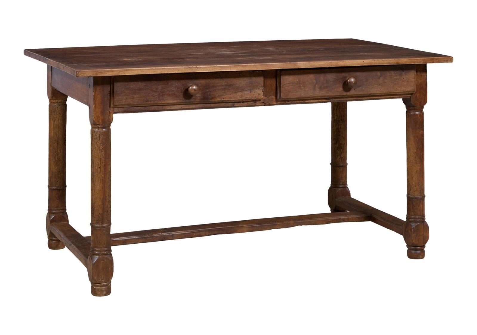 French Provincial Walnut Farm Table, mid 19th c., H.- 29 1/4 in., W.- 55 1/8 in., D.- 32 in. (1 of 1)