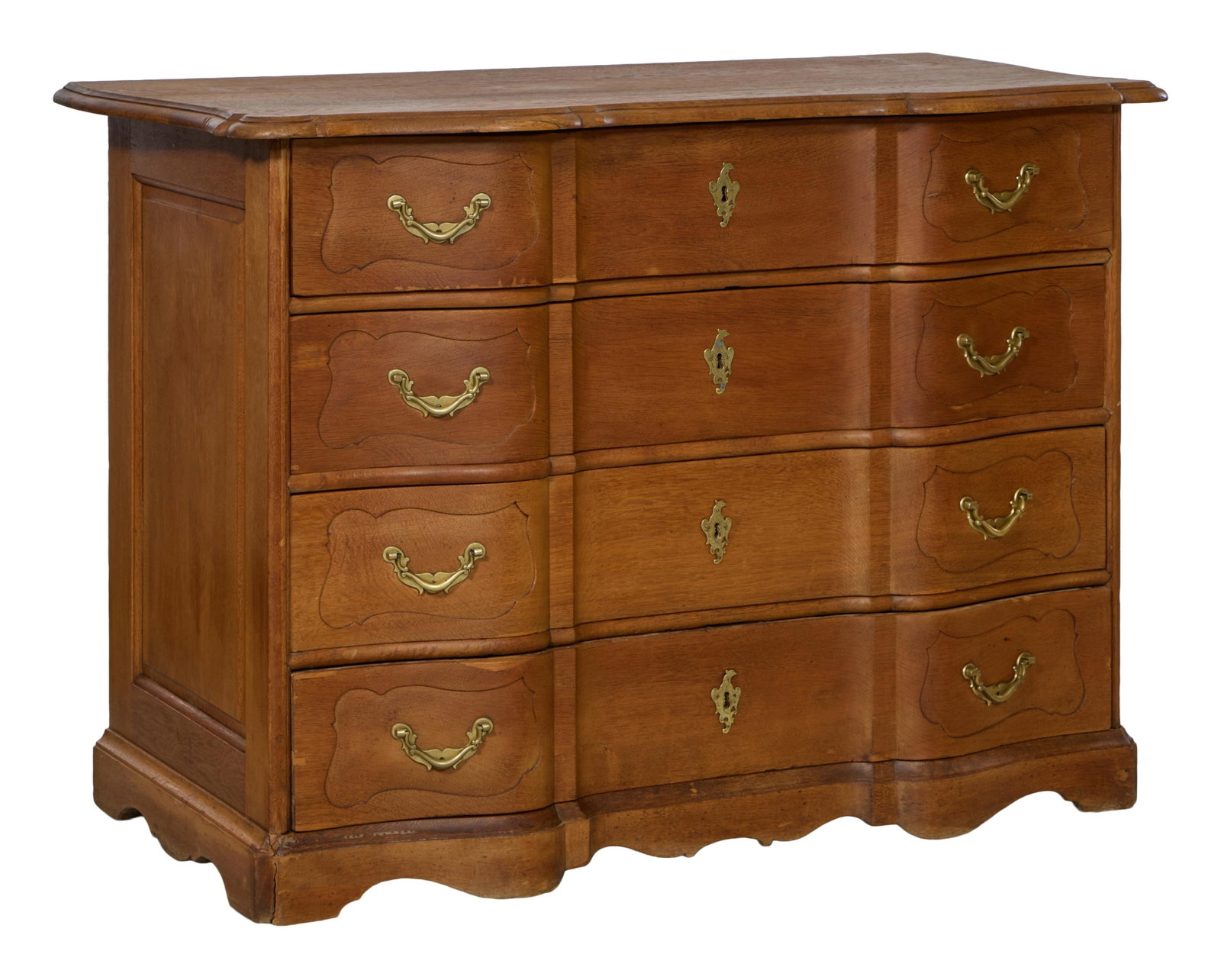 Belgian Walnut Commode, mid/late 19th c., H.- 36 1/4 in.., W.- 49 1/2 in., D.- 26 1/2 in. (1 of 1)