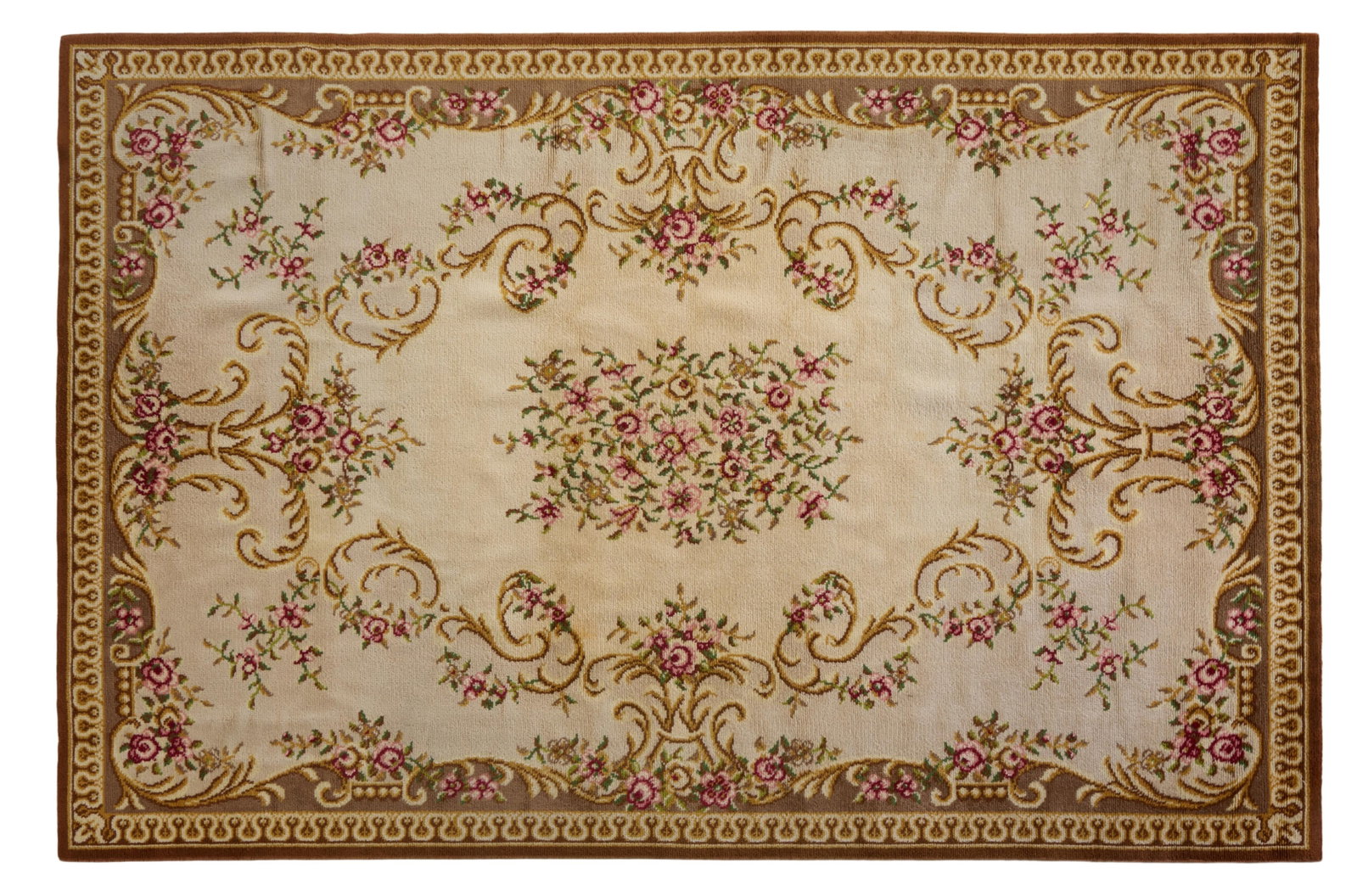 Vintage Aubusson Style Carpet, 6' 6 x 9' 9. (1 of 2)