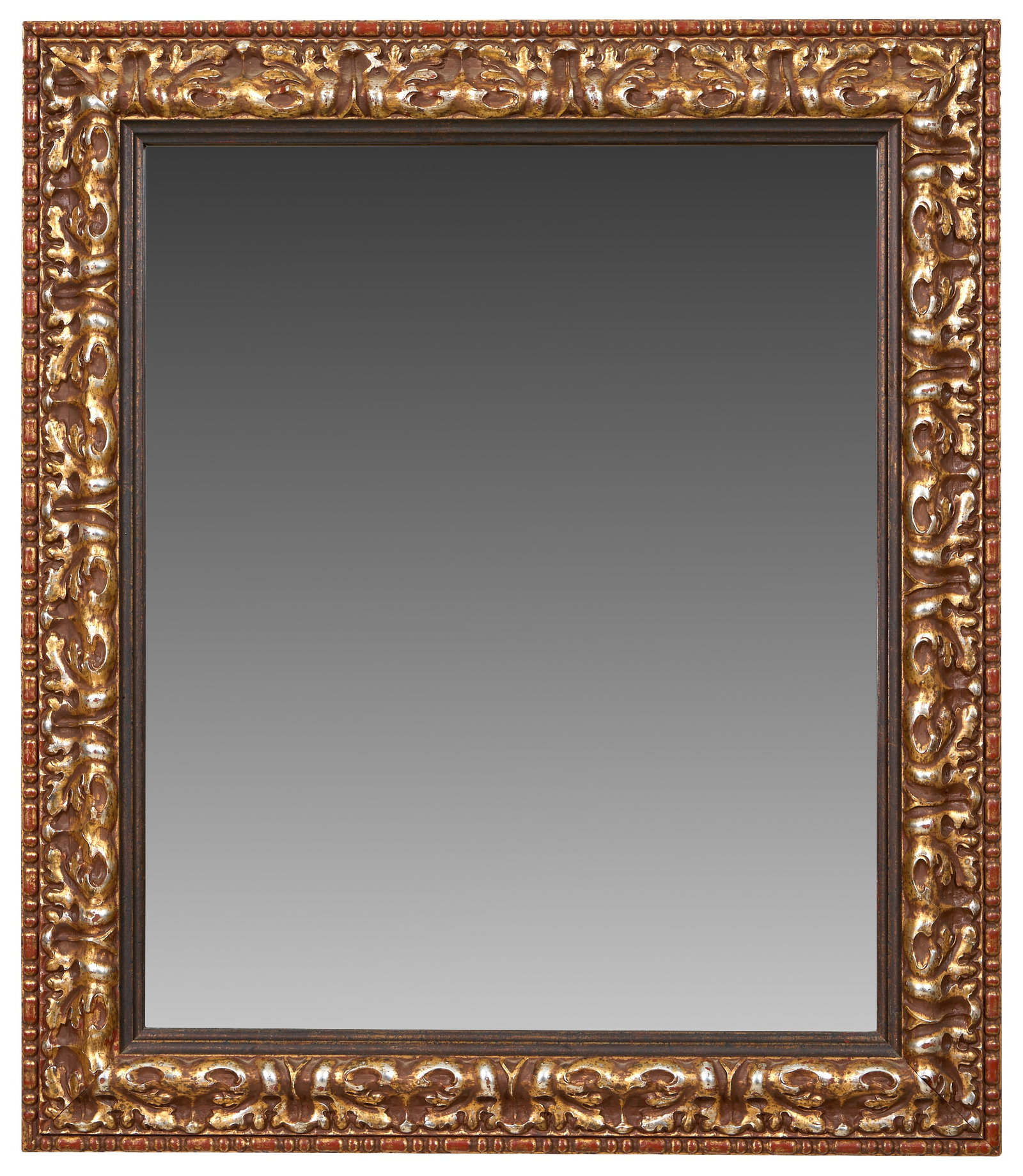 French Louis XV Style Polychromed Overmantel Mirror, 20th c., H.- 30 in., W.- 25 1/2 in. (1 of 1)