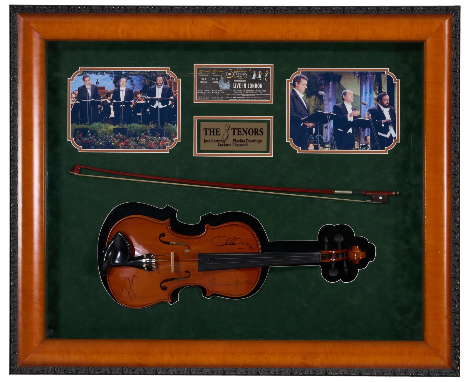 The Tenors Autographed Music Memorabilia, Overall- H.- 32 1/2 in., W.- 39 1/2 in., D.- 5 in. (1 of 7)