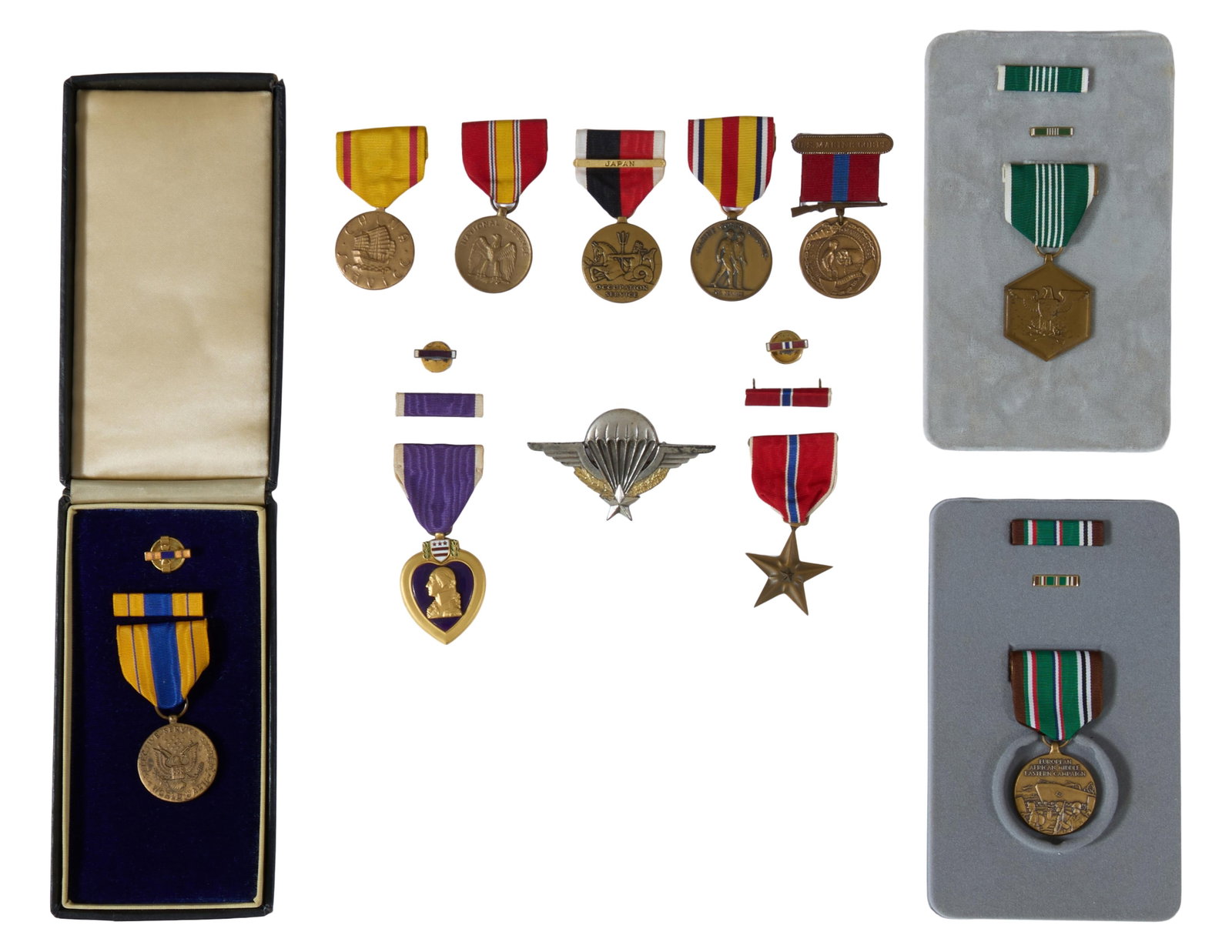 Group of Eleven U.S. and Foreign Military Medals, 20th c., Paratrooper- H.- 1 3/4 in., W.- 3 in.; (1 of 11)