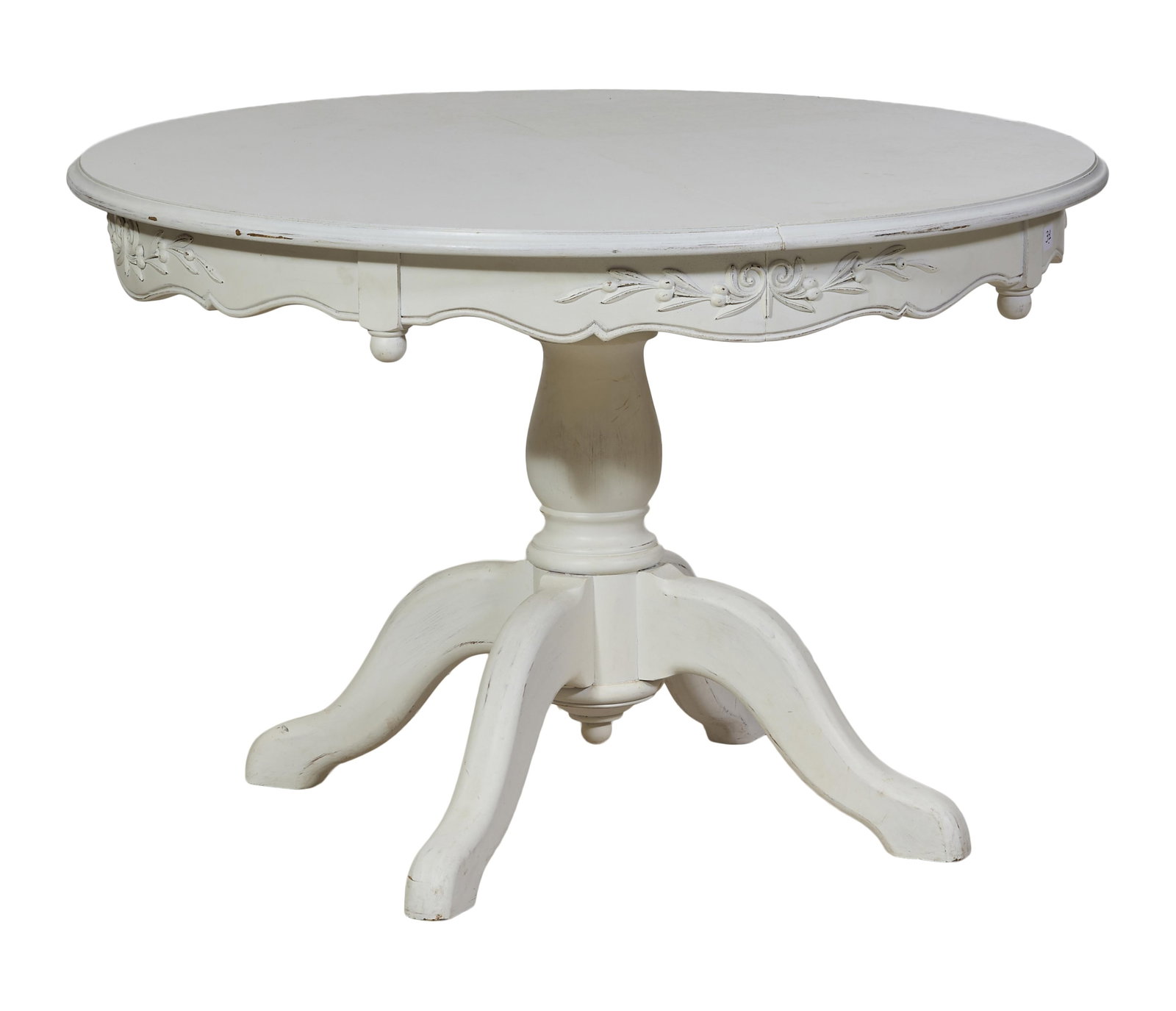 Continental Creme Peinte Breakfast Table, mid 20th c., H.- 29 1/2 in., Dia.- 48 in. (1 of 1)