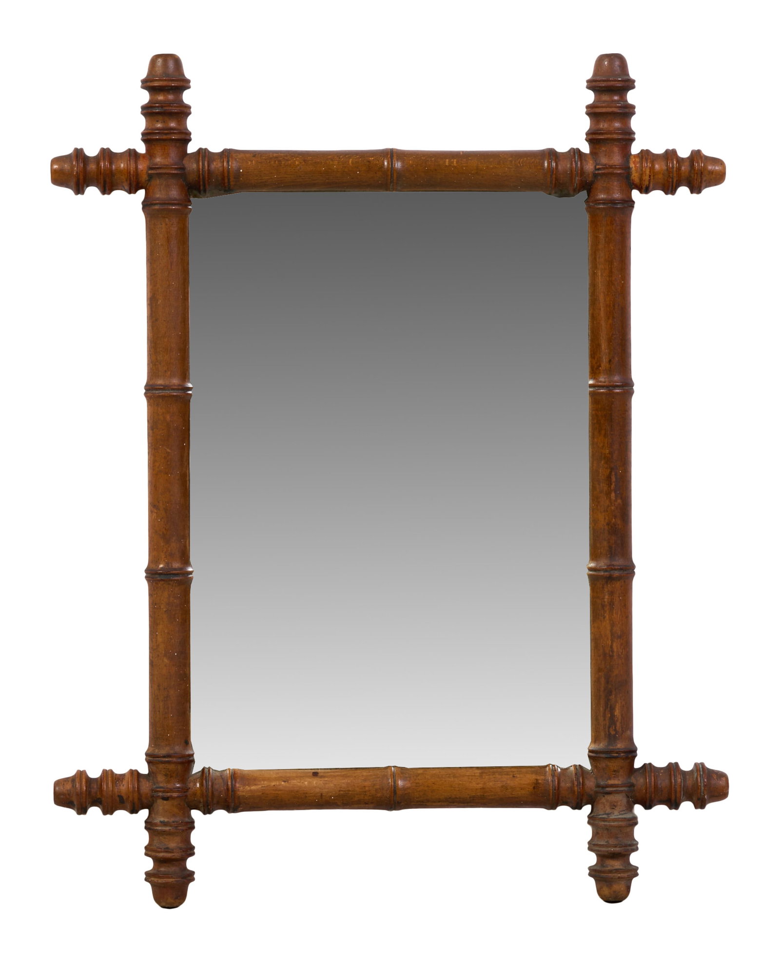 English Faux Bamboo Mirror, late 19th c., H.- 23 in., W.- 19 in. (1 of 1)