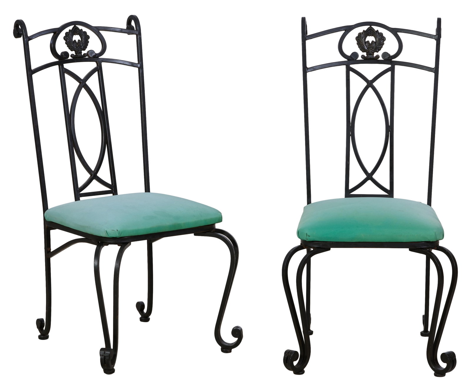 Pair of Art Nouveau Style Side Chairs, late 20th c., H.- 38 3/4 in., W.- 20 in., D.- 20 in. (2 Pcs.) (1 of 1)