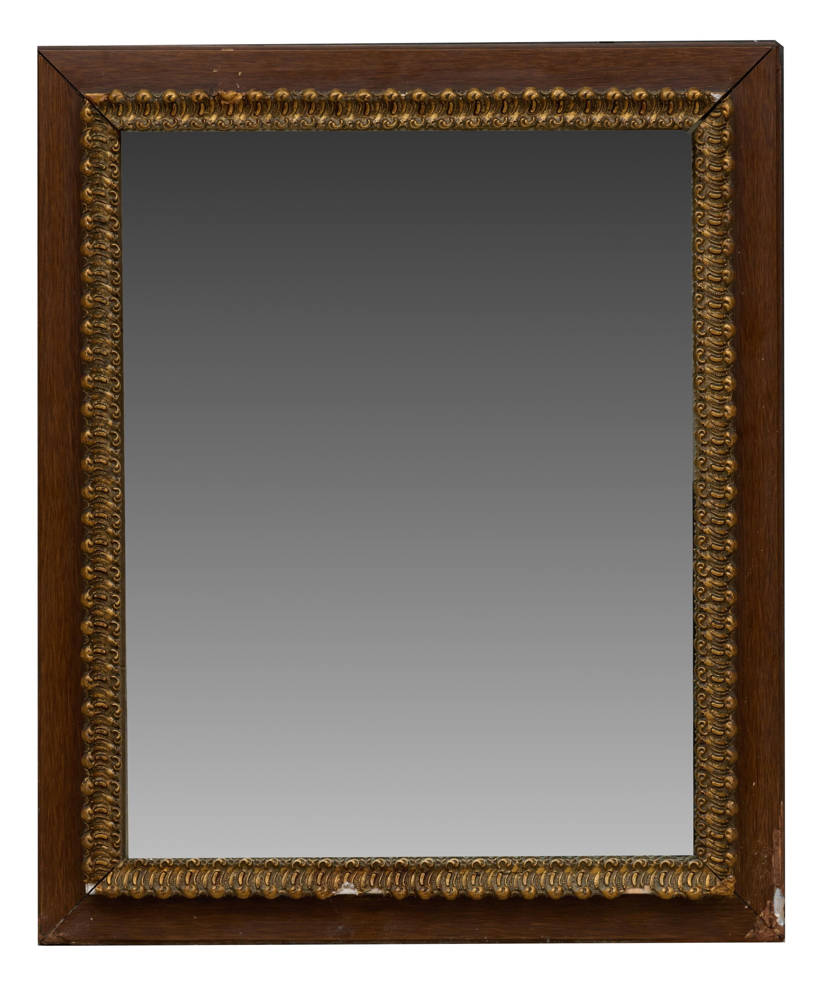 French Louis XV Style Giltwood Walnut Mirror, late 19th c, H.- 26 1/2 in., W.- 22 in. (1 of 1)
