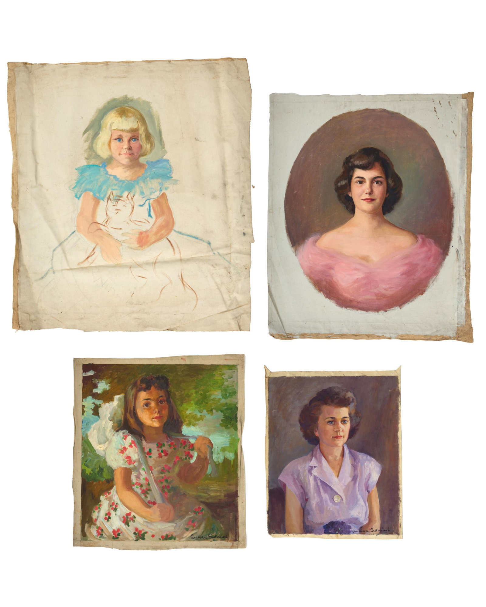 Genevieve Southerland (American/Alabama/Pennsylvania, 1895-1953), Four Portraits, Largest- H.- 39 (1 of 11)