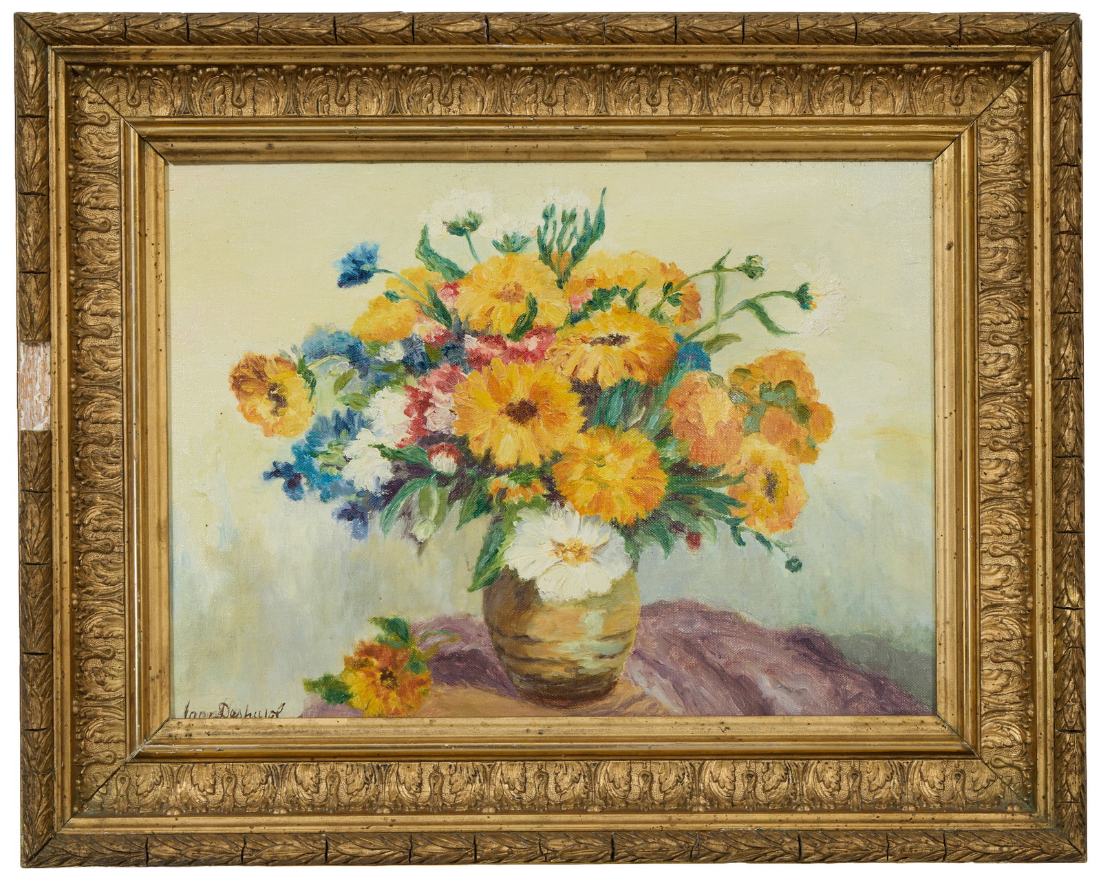 Jane Despujol (French/American, 19th/20th Century), "Floral Still Life," H.- 11 5/8 in., W.- 16 1/4 (1 of 5)