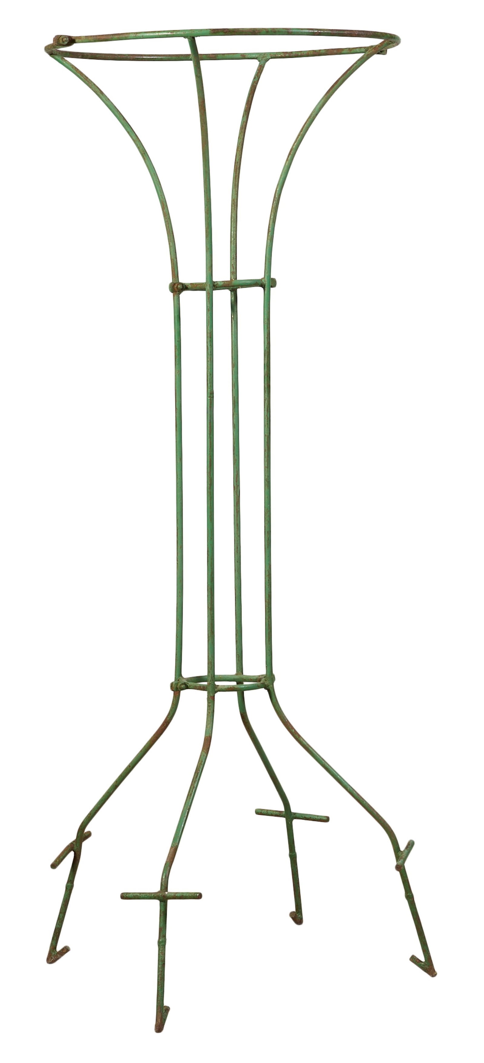 French Vert Iron Garden Fern Stand, early/mid 20th c., H.- 62 1/4 in., Dia.- 23 1/4 in. (1 of 1)