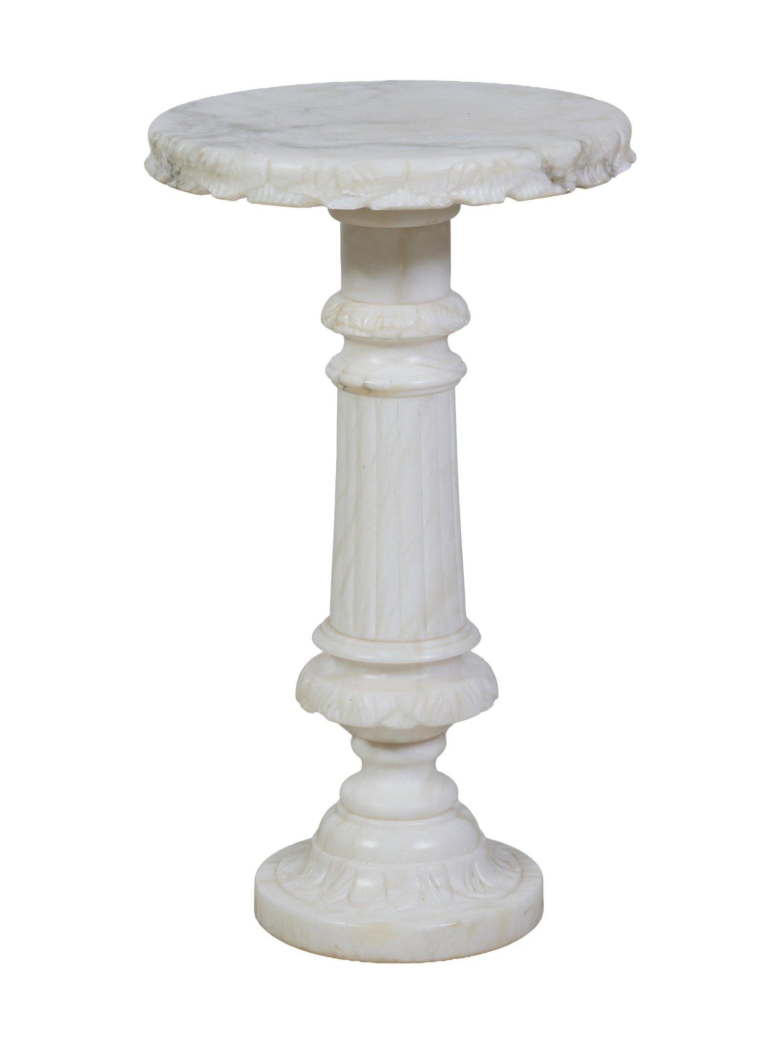 Continental Marble Pedestal, late 19th/early 20th c., H.- 25 1/2 in., W.- 14 1/2 in. (1 of 2)