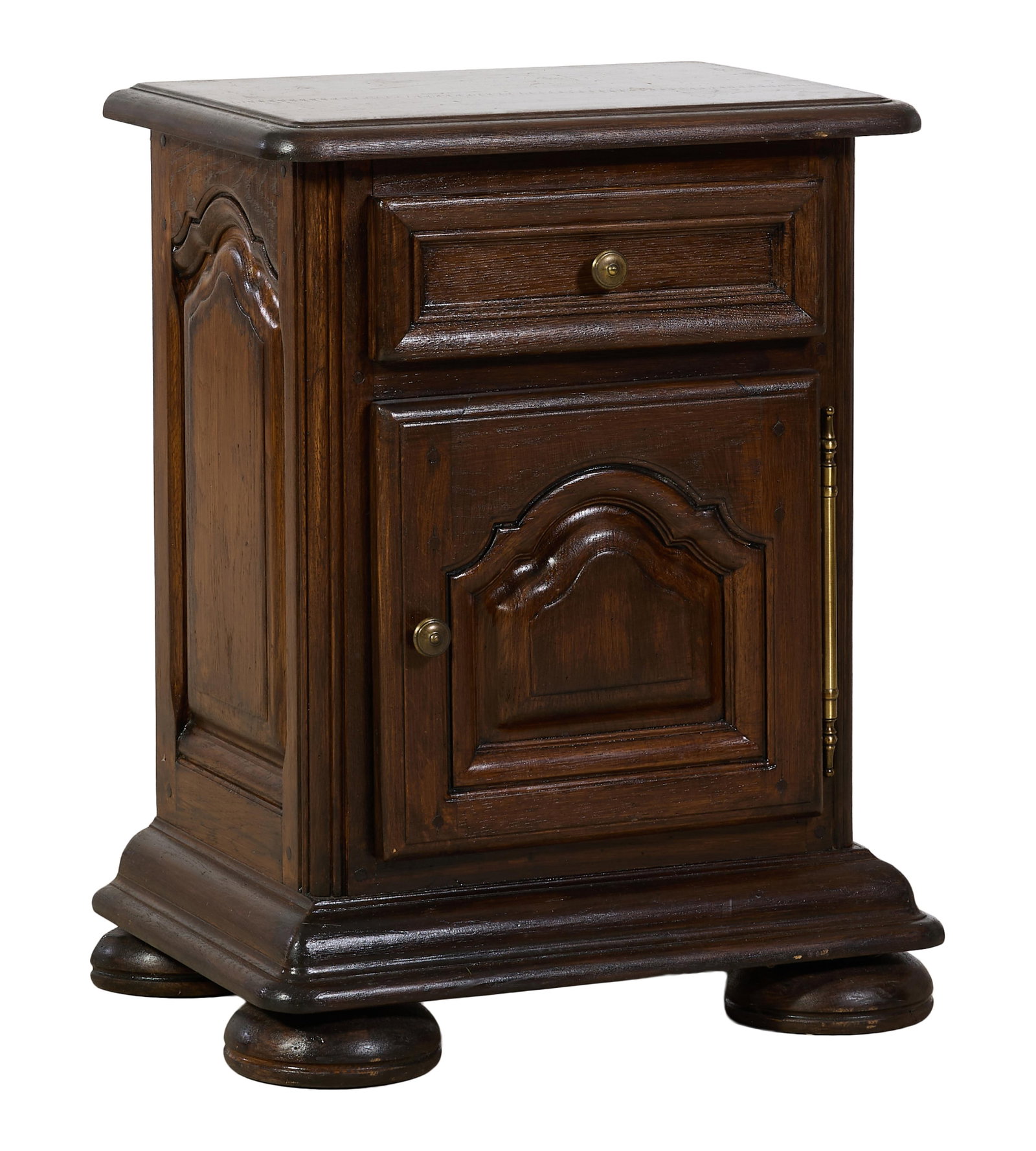 French Provincial Louis XIII Style Nightstand, 21st c., H.- 27 3/4 in., W.- 21 in., D.- 14 1/2 in. (1 of 1)
