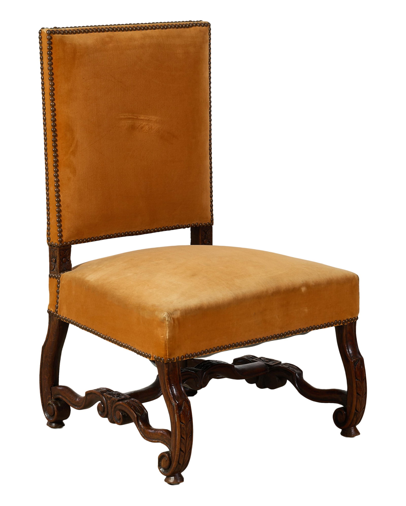 French Henri II Style Fauteuil, late 19th c., H.- 35 in., W.- 23 in., D.- 20 in. (1 of 1)