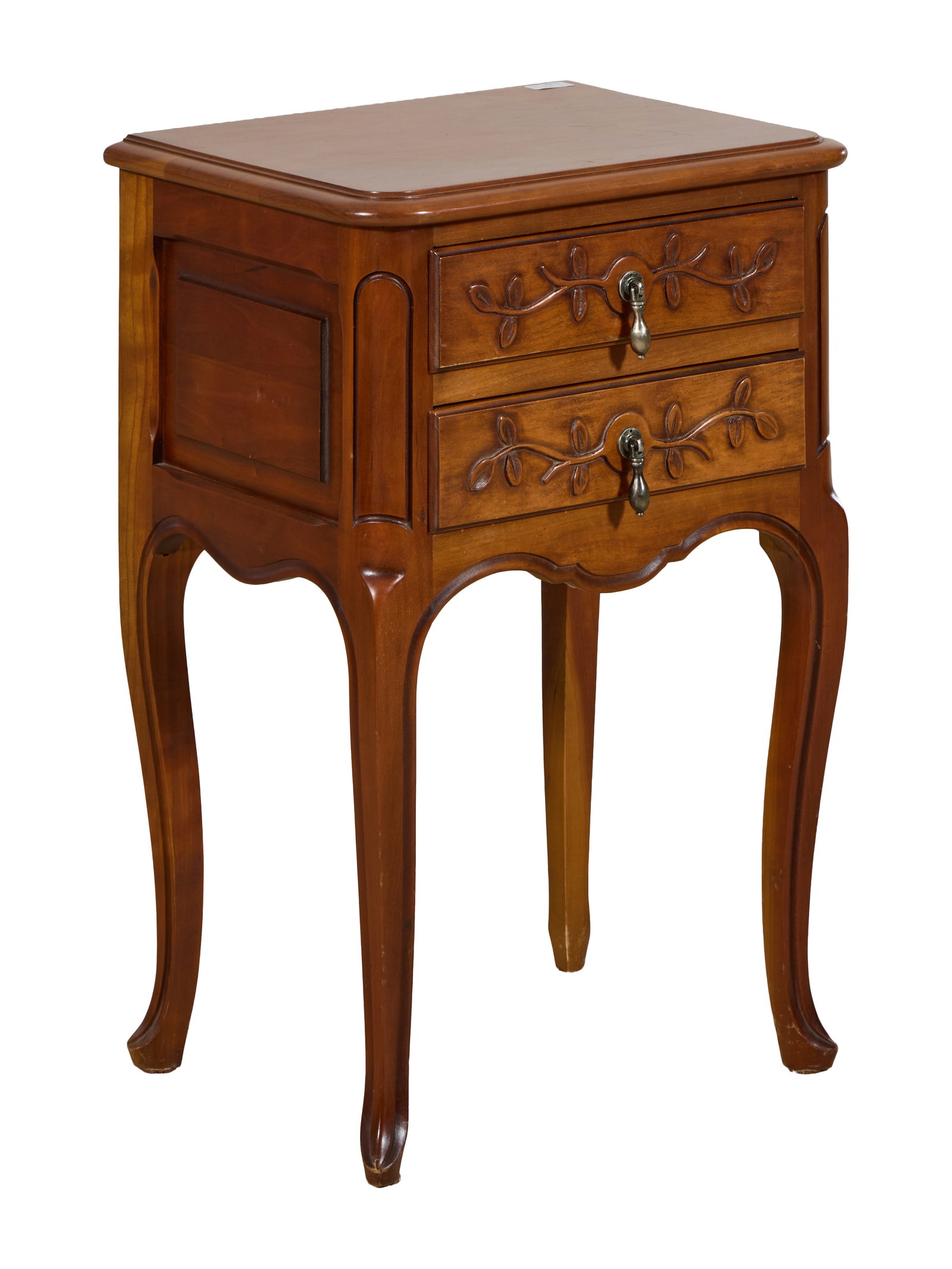 French Louis XV Style Cherry Nightstand, late 20th c., H.- 26 in., W.- 18 in., D.- 14 in. (1 of 1)