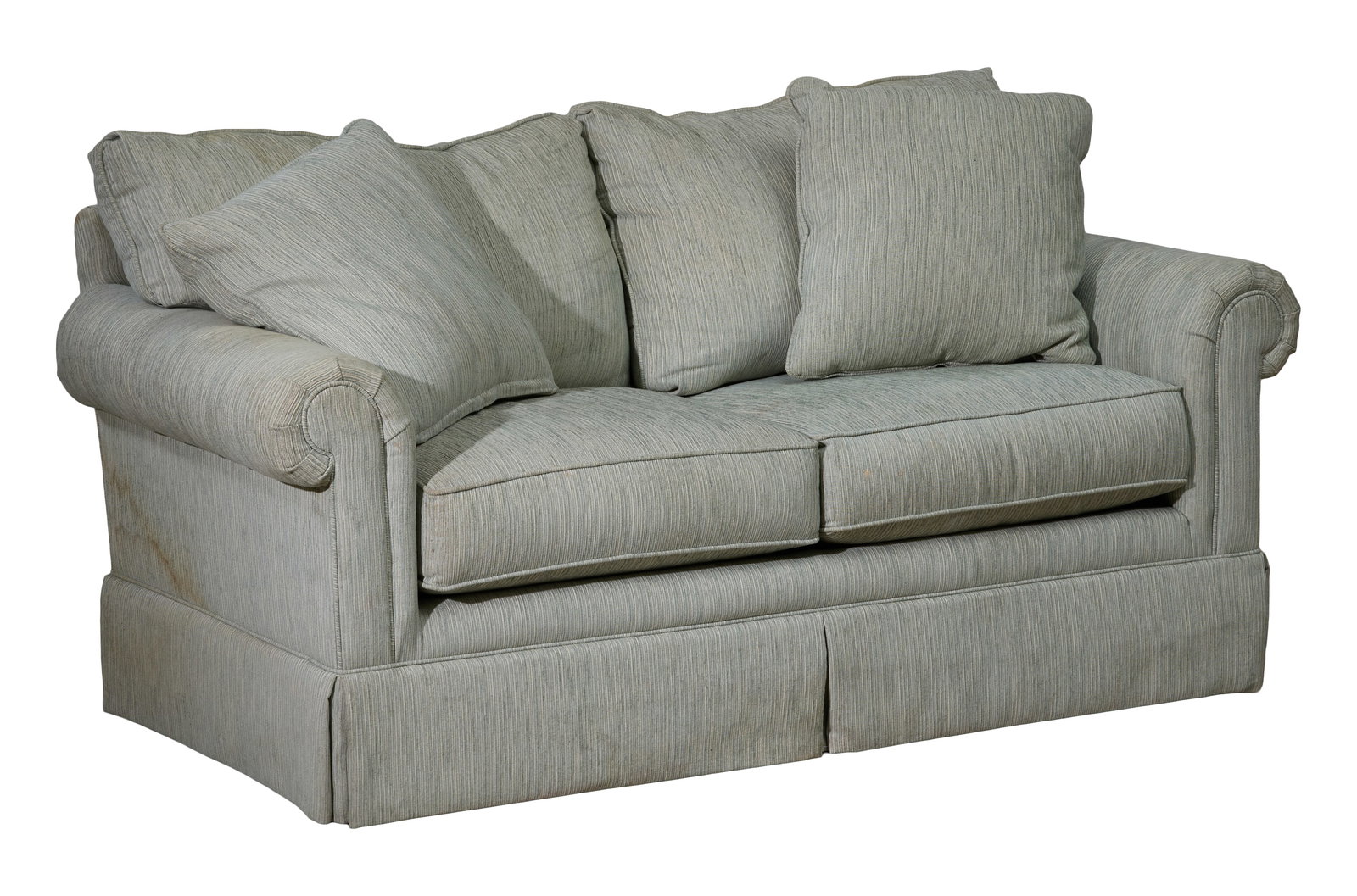 American Modern Upholstered Loveseat by Century Furniture, Hickory, NC, 21st c., H.- 36 in., W.- 62 (1 of 1)