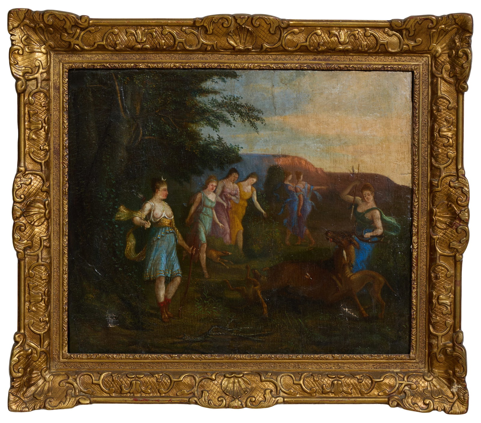 Continental School (19th Century), "Diana and Her Nymphs Hunting (probably after a 17th c. (1 of 3)
