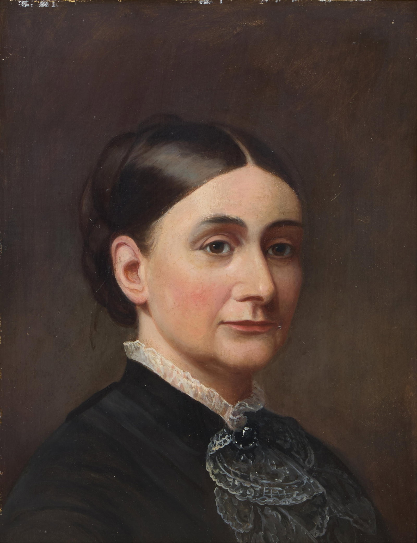 American School (19th Century), "Portrait of a Woman, Possibly Dorothea Dix (1802-1887)," H.- 28 - 2