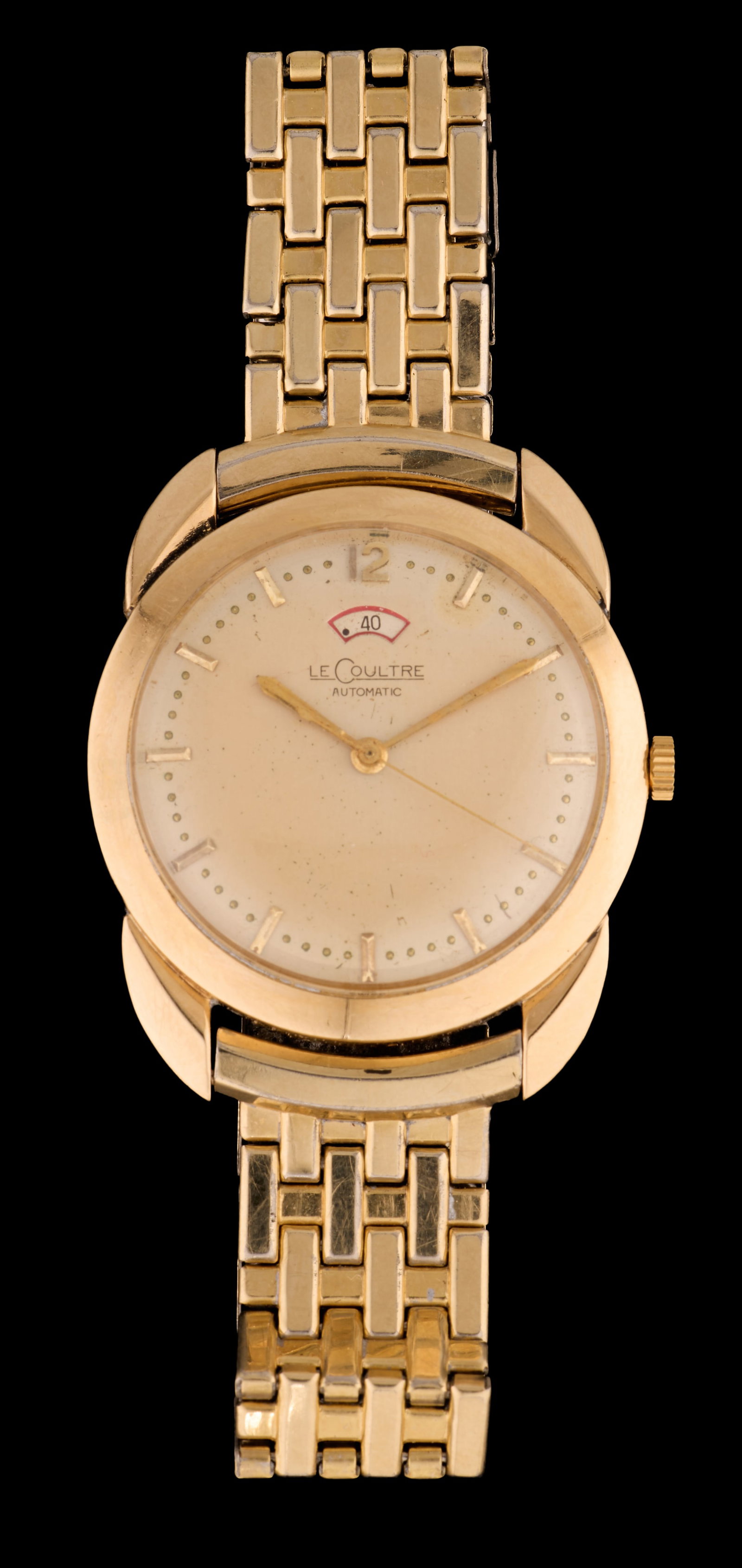 14K Yellow Gold Jaeger-LeCoultre Power Reserve "40h" Calibre 481 Bumper Automatic Men's Wristwatch, (1 of 2)