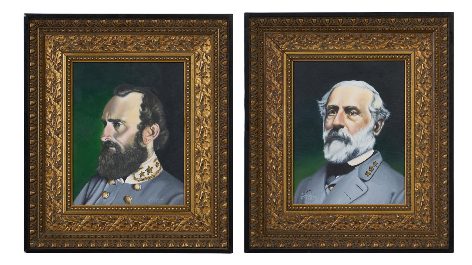 American School (21st Century), "Stonewall Jackson" and "Robert E. Lee," 2004, Each- H.- 14 in., W.- (1 of 9)