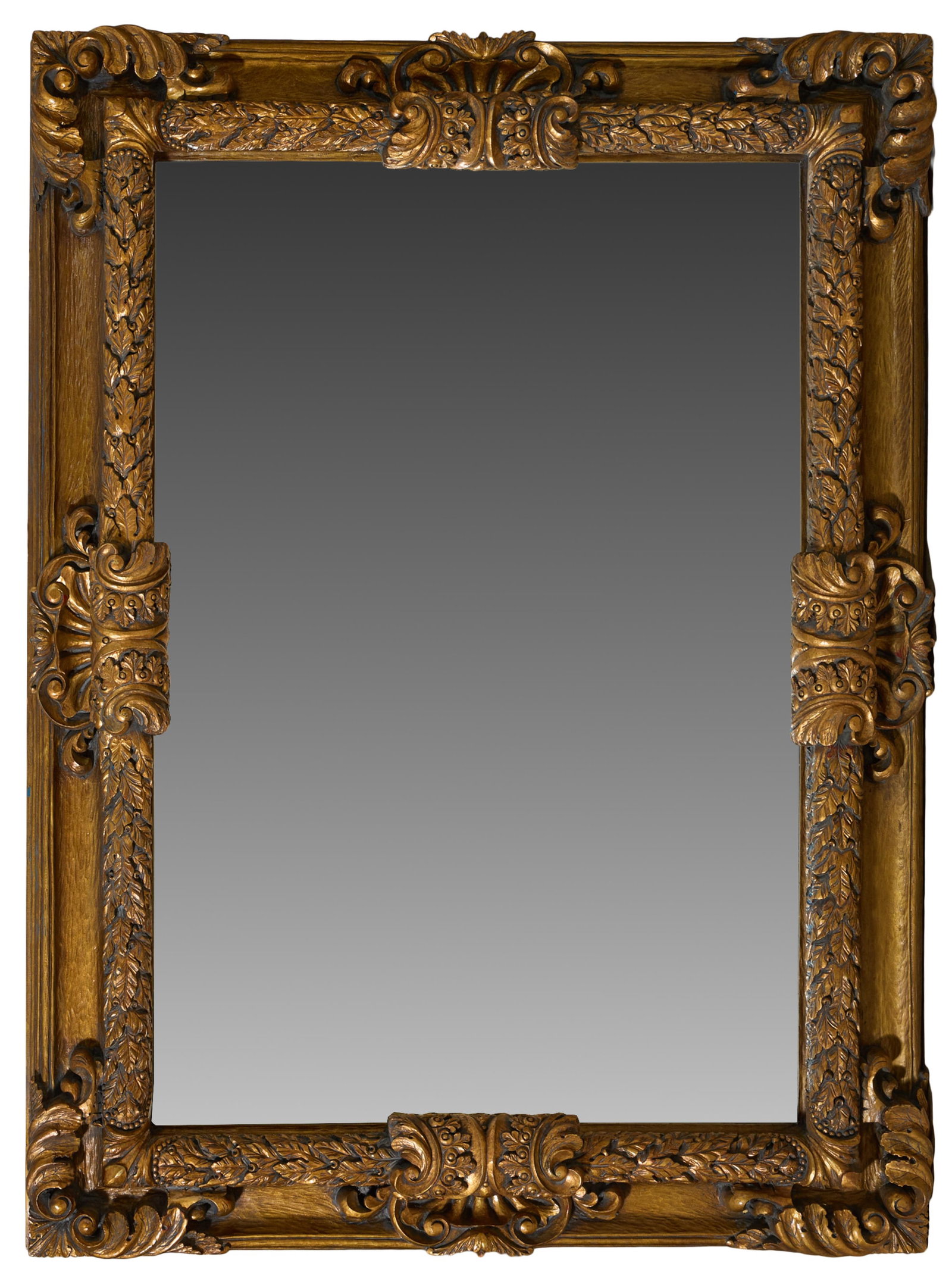 Massive American Classical Style Gilt Overmantel Mirror, late 20th c., H.- 88 in., W.- 64 in. (1 of 3)