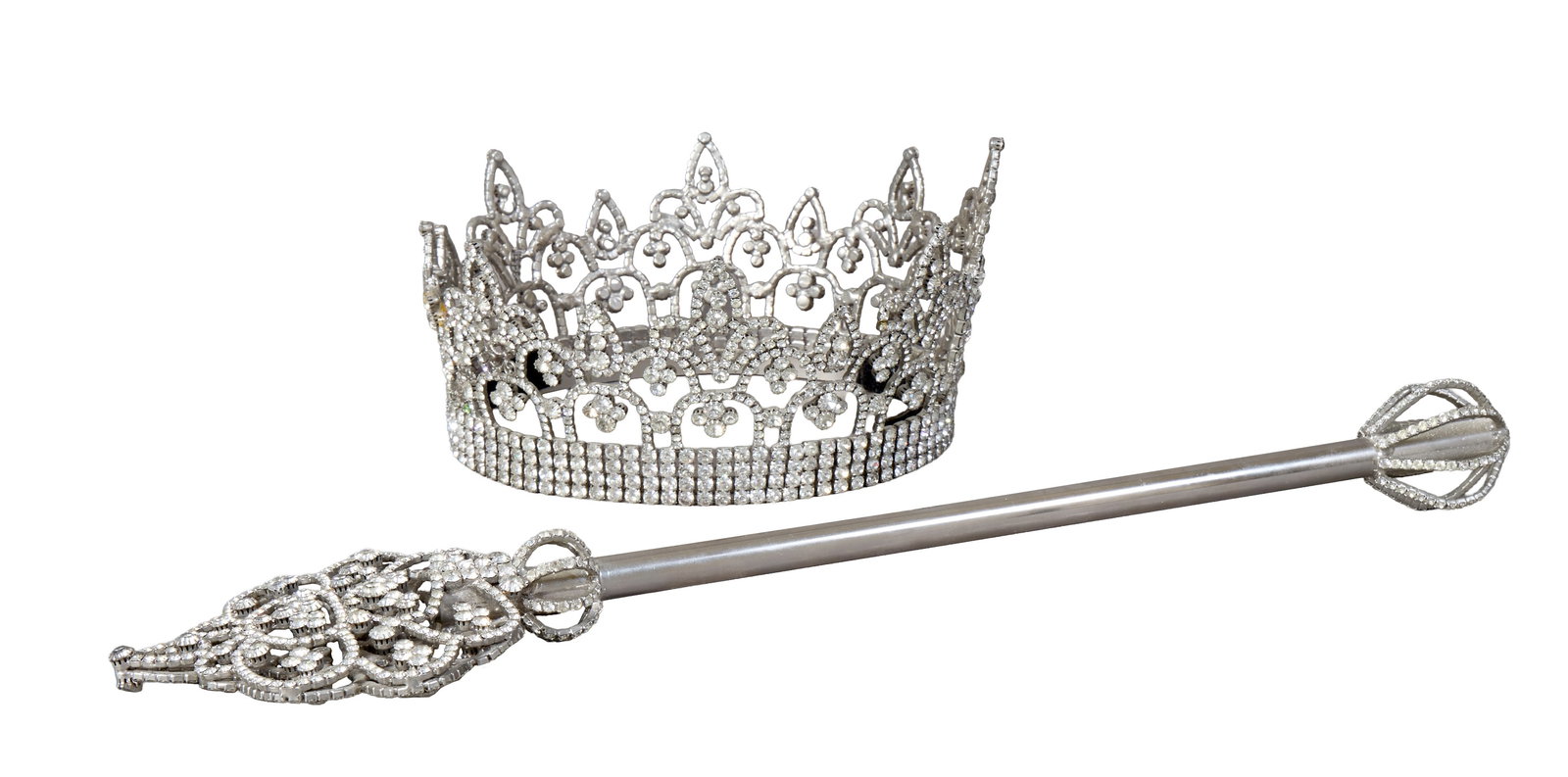 Mardi Gras Crown and Scepter, New Orleans, 2003, Crown- H.- 10 in., W.- 9 3/8 in., D.- 5 1/4 in. (1 of 5)