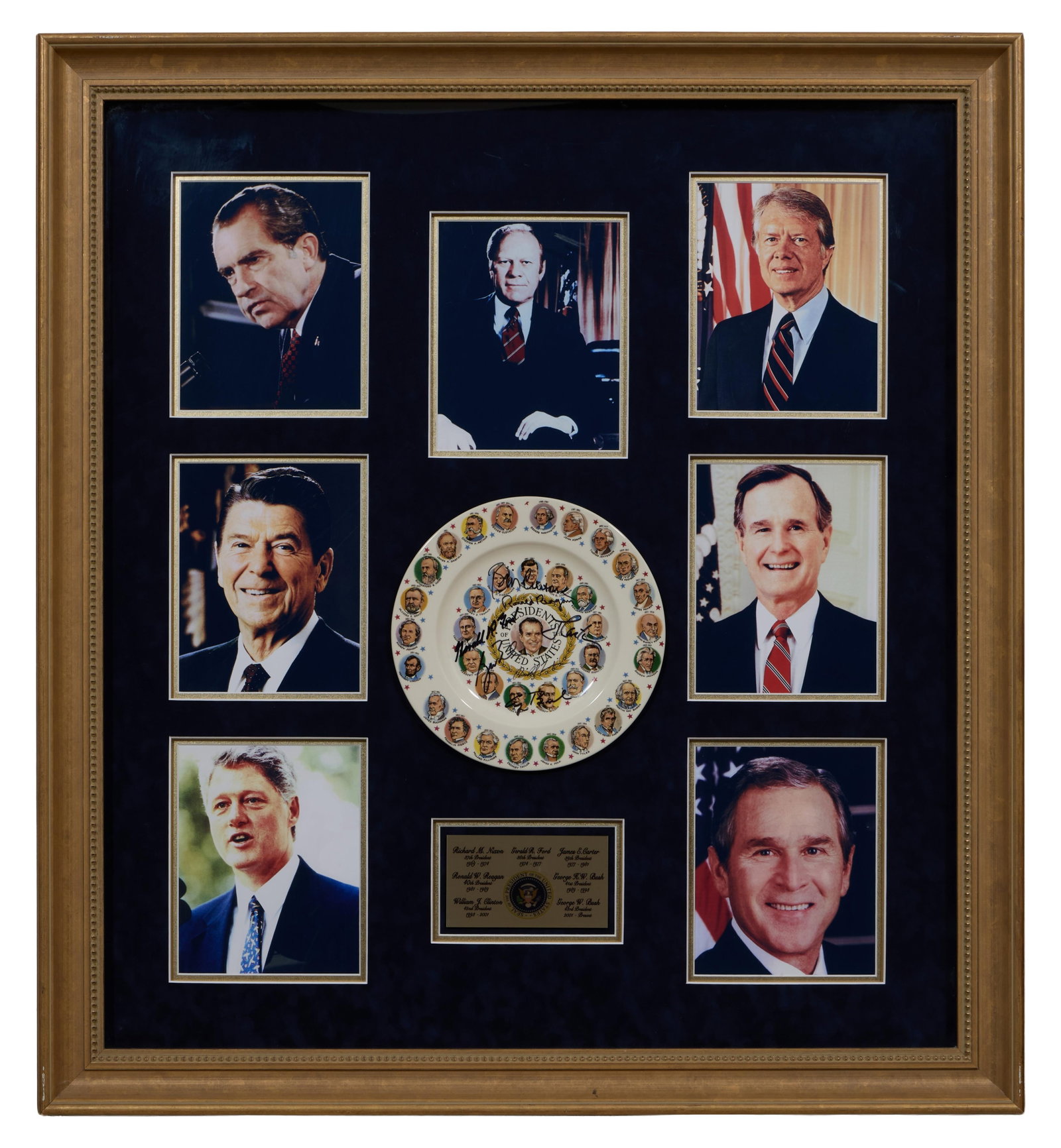 Autographed U.S. Presidential Memorabilia, 20th c., Overall- H.- 40 in., W.- 36 1/4 in. (1 of 11)
