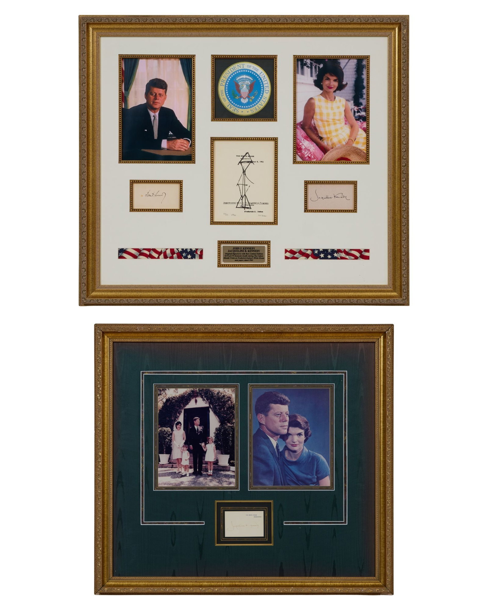 Two Collector Items of John F. Kennedy and Jackie Autographed Memorabilia, First- Overall- H.- 27 (1 of 17)