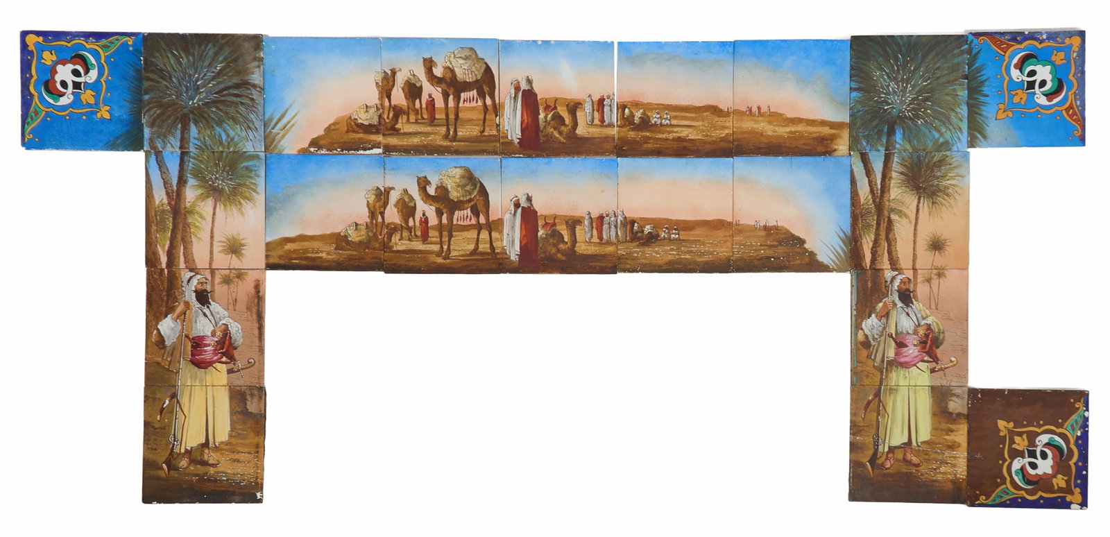 Large Group of Nineteen Ceramic Tiles, 20th c., Each Tile- H.- 6 1/8 in., W.- 6 in. (19 Pcs.) (1 of 5)