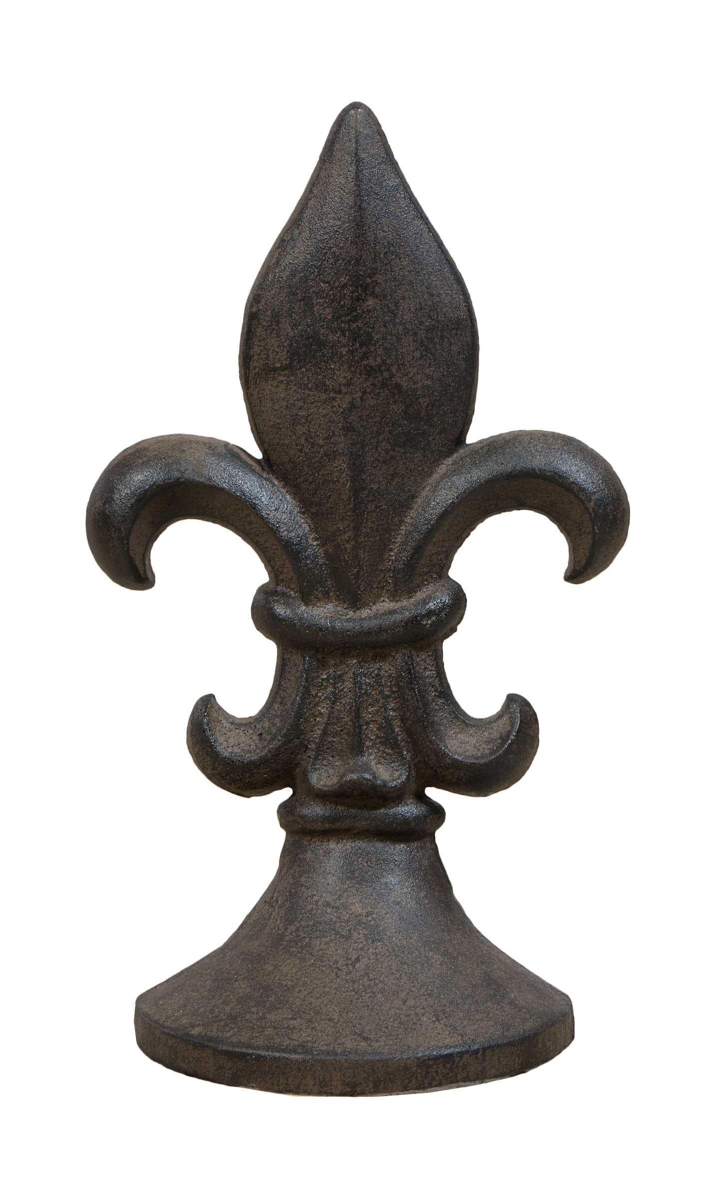 Cast Iron Fleur-de-Lis Ornament, 20th/21st c., H.- 14 in., W.- 8 in., D.- 4 in. (1 of 2)
