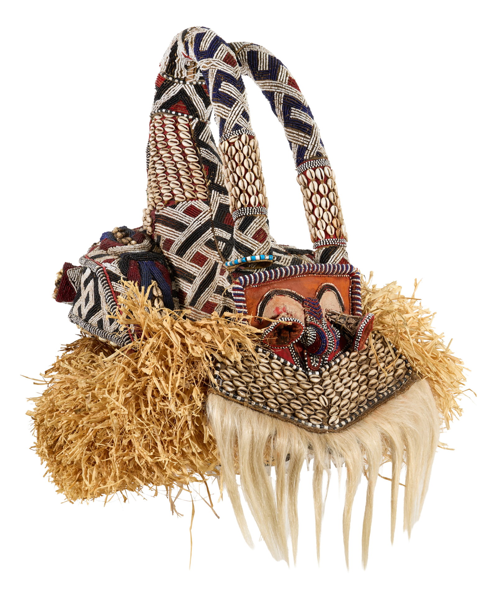 Kuba Mukenga Helmet Mask, Democratic Republic of the Congo, 20th c., H.- 26 in., W.- 22 in., D.- 22 (1 of 4)