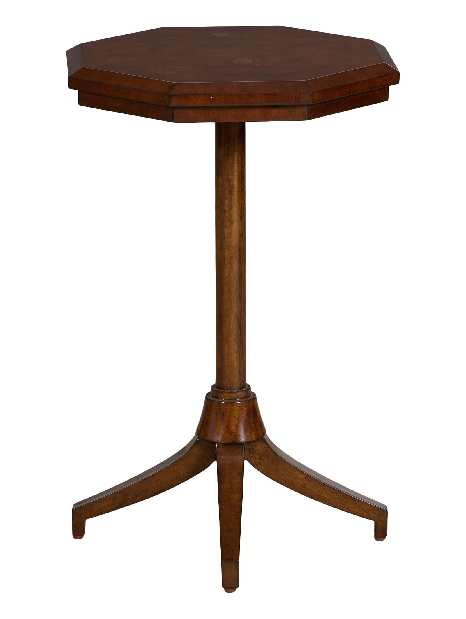 French Art Deco Style Walnut Side Table, late 20th c., H.- 25 1/8 in., W.- 16 in., D.- 16 in. (1 of 1)