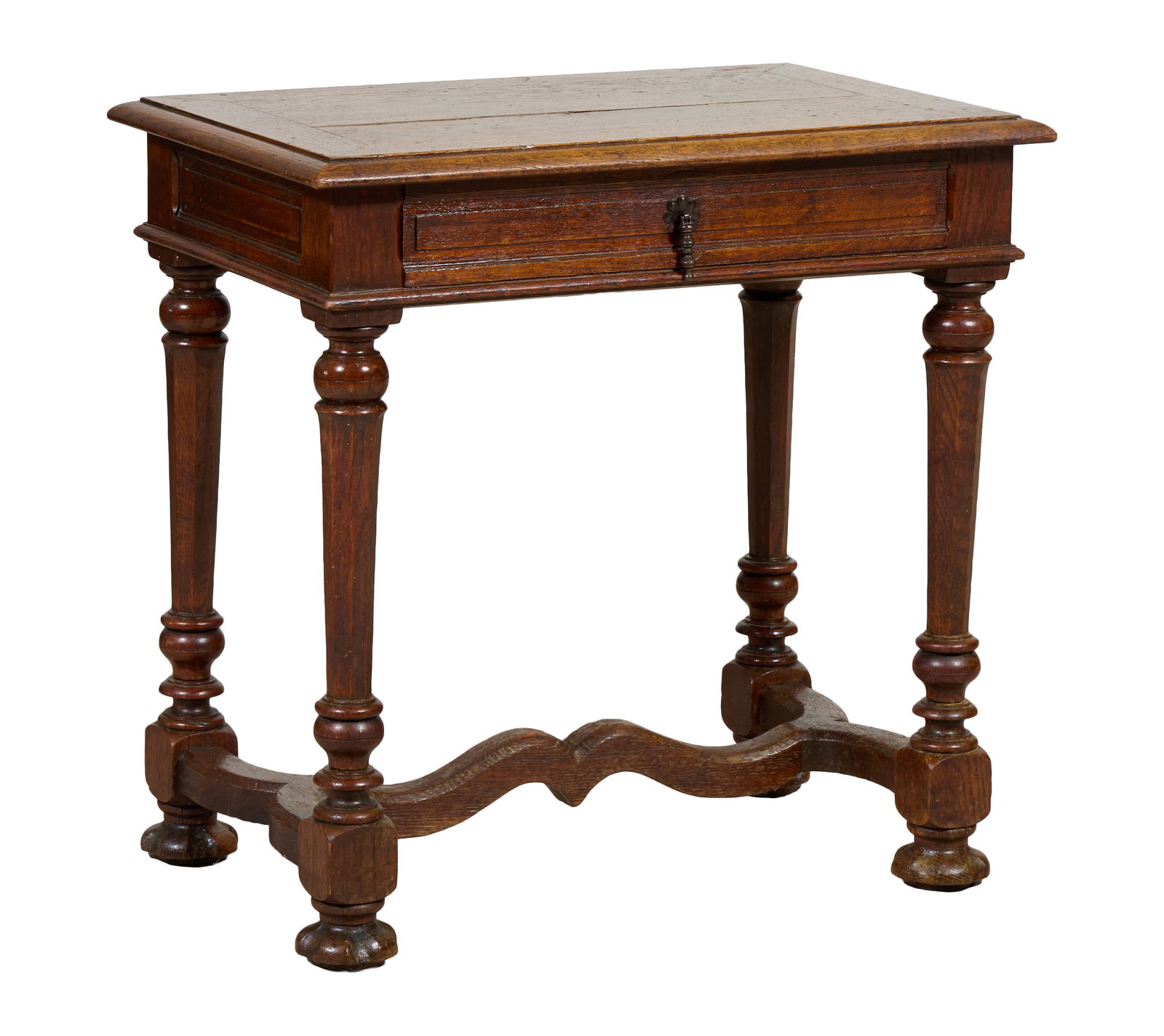 French Louis XIII Style Oak Side Table, mid 19th c., H.- 29 in., W.- 29 3/8 in., D.- 19 5/8 in. (1 of 1)