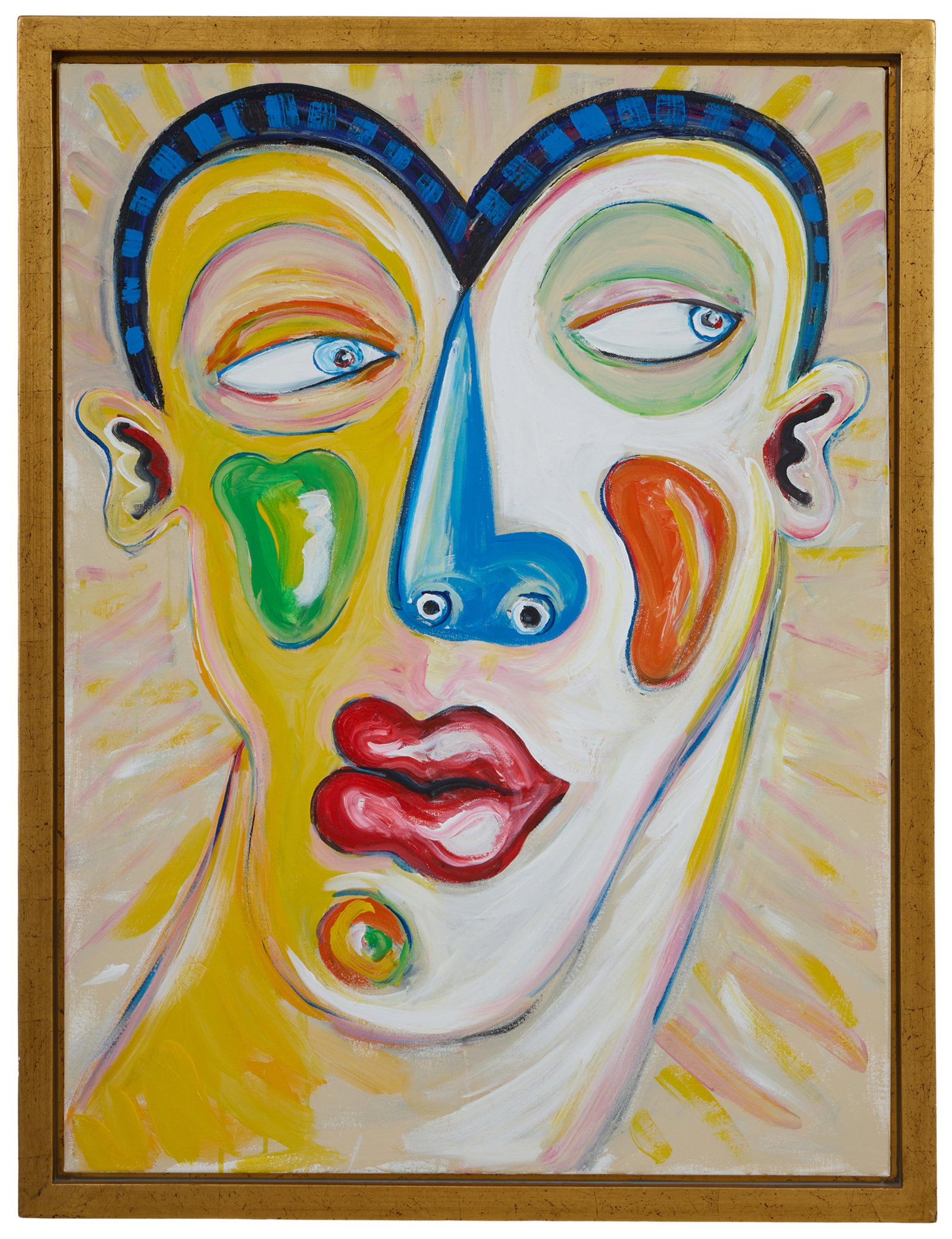 Steve Martin (American/Louisiana, b. 1956), "Eyes For You," 2010, H.- 40 in., W.- 30 in., Framed-: Steve Martin (American/Louisiana, b. 1956), "Eyes For You," 2010, acrylic on canvas, signed, titled and dated en verso, presented in a giltwood frame, H.- 40 in., W.- 30 in., Framed- H.- 43 1/4 in., W
