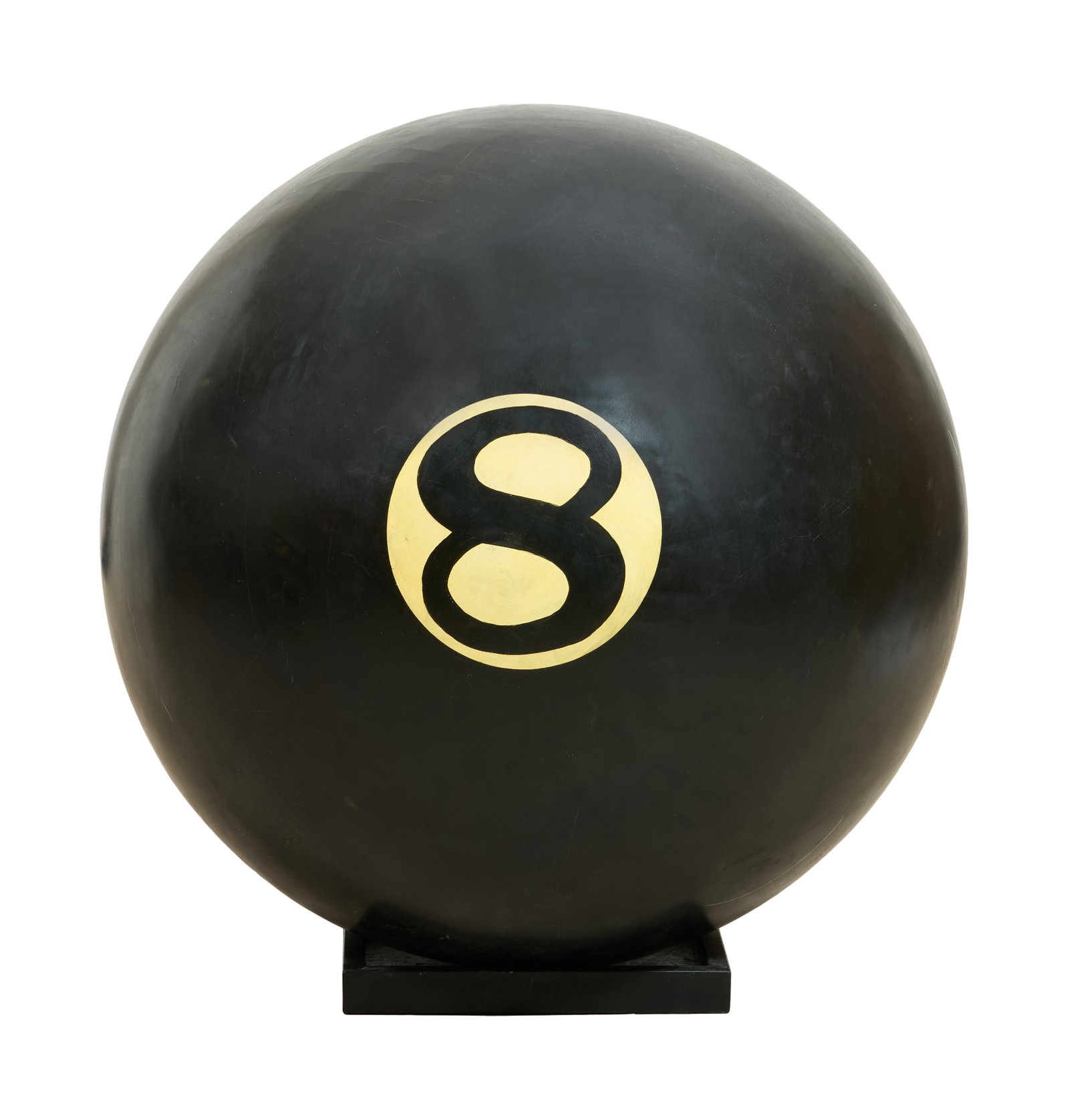 Large Timothy Oulton 8 Ball Sculpture, England, late 20th c., Dia.- 38 in. (1 of 2)
