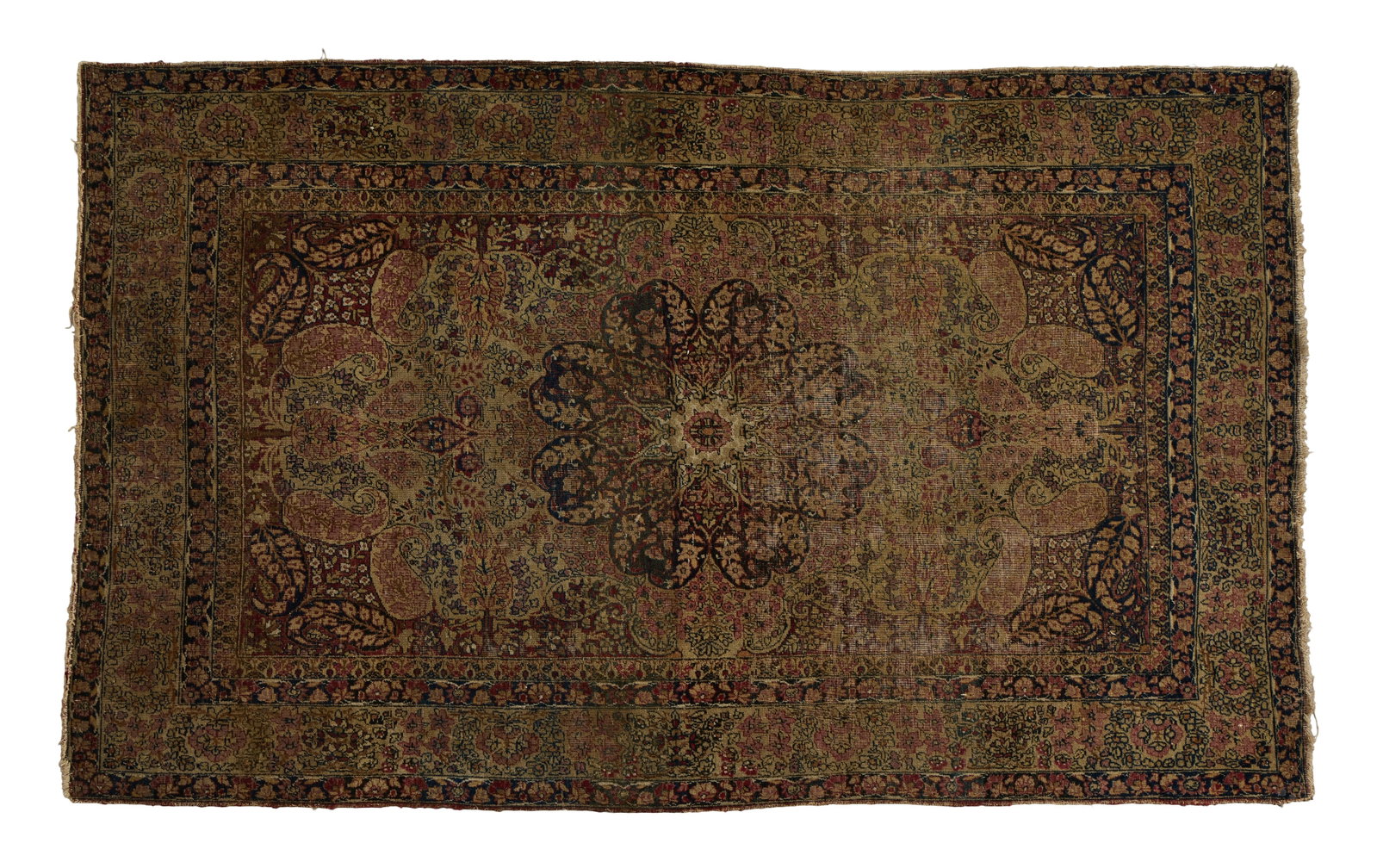 Antique Persian Lavar Kerman Carpet, 1880s, 4' 5 x 7' 1. (1 of 2)