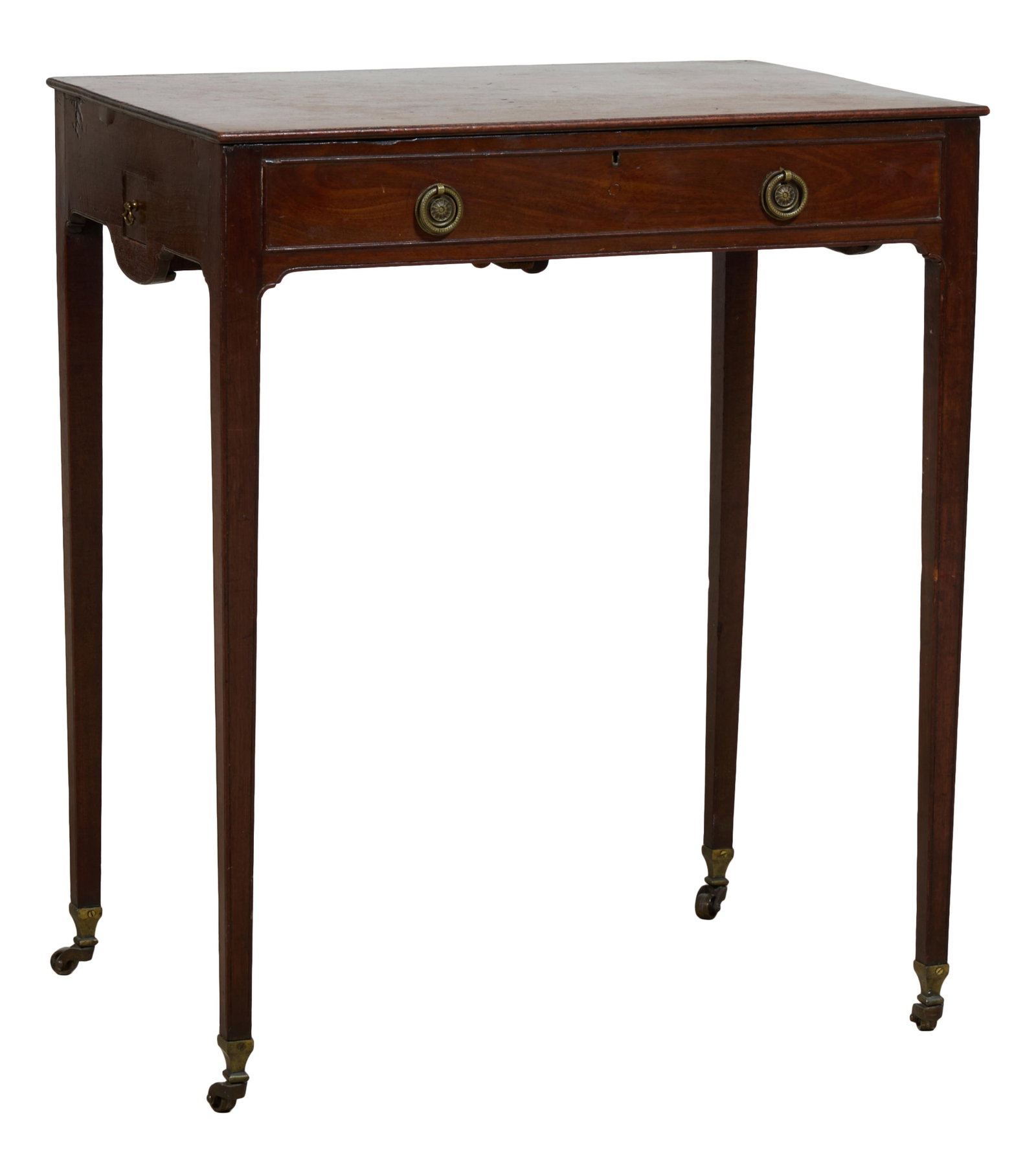 American Walnut Writing Table, mid/late 18th c., H.- 29 5/8 in., W.- 24 5/8 in., D.- 17 1/4 in. (1 of 2)