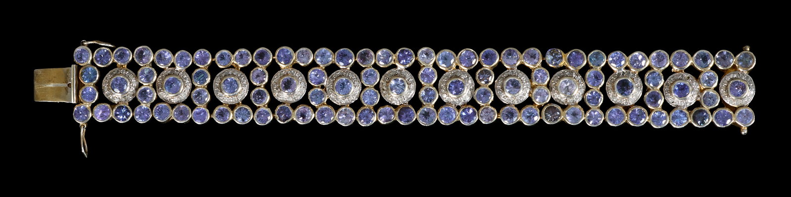 Tanzanite and Diamond Bracelet, App. Total Tanzanite Wt.- 29.48 carats, App. Total Diamond Wt.- 0.64 (1 of 2)